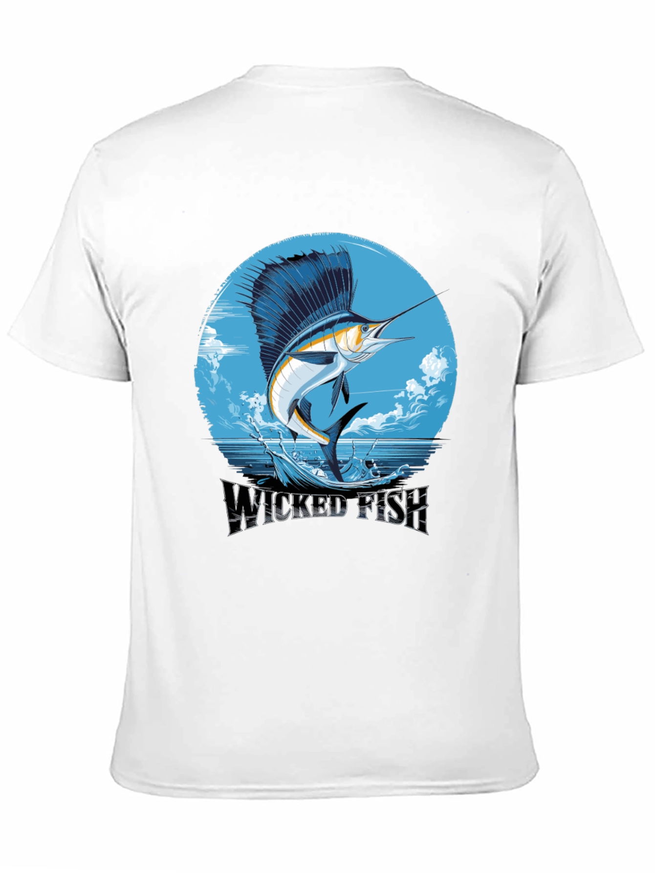 Black Wicked Fish Graphic Tee - Stylish Men's Black T-Shirt view 11