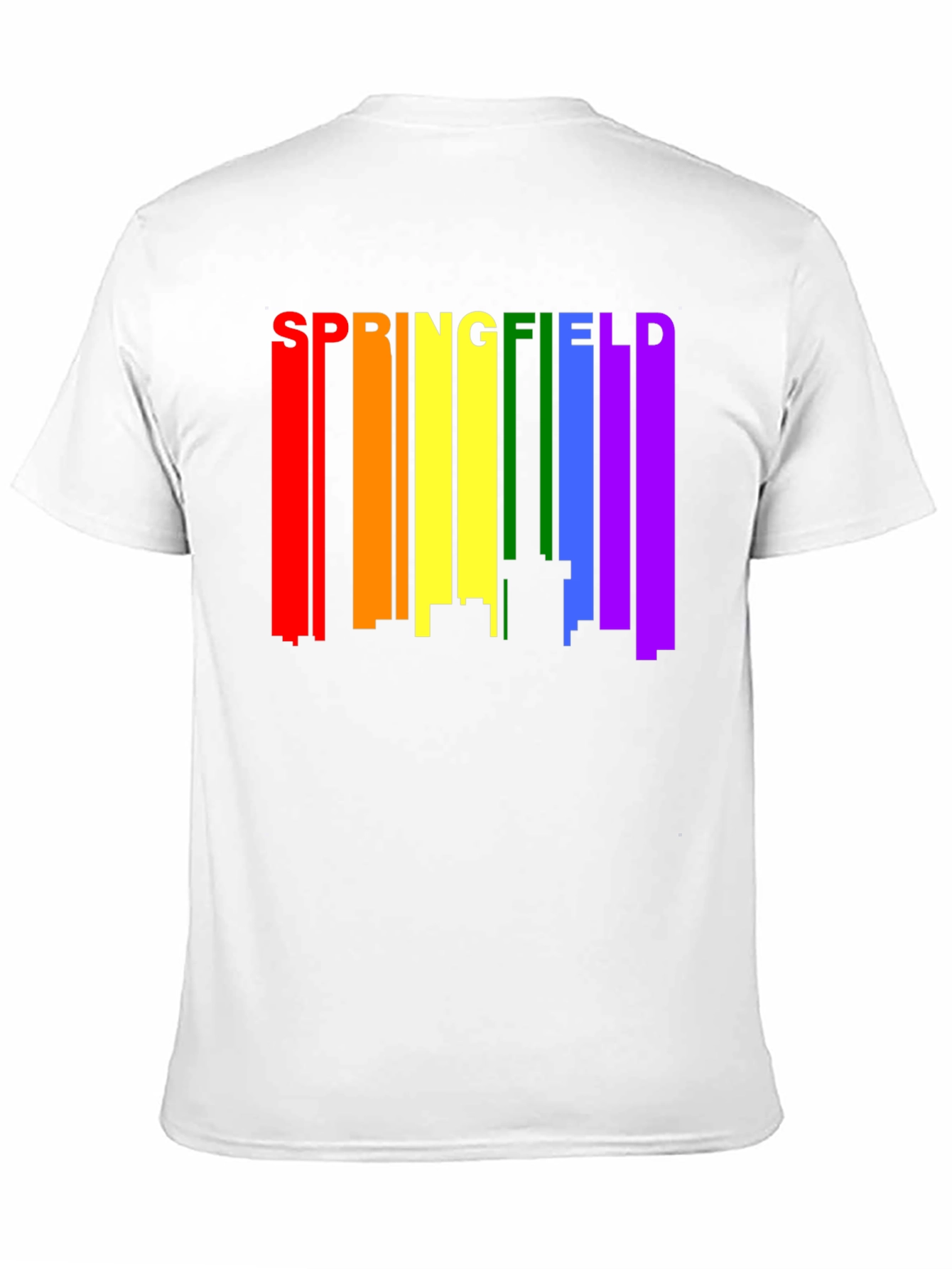 Black Springfield Rainbow Skyline Black T-Shirt view 11