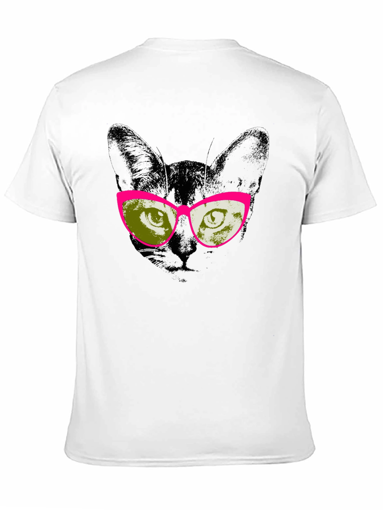 Black Cool Cat Graphic Tee - Black Cotton T-Shirt with Sunglasses view 11