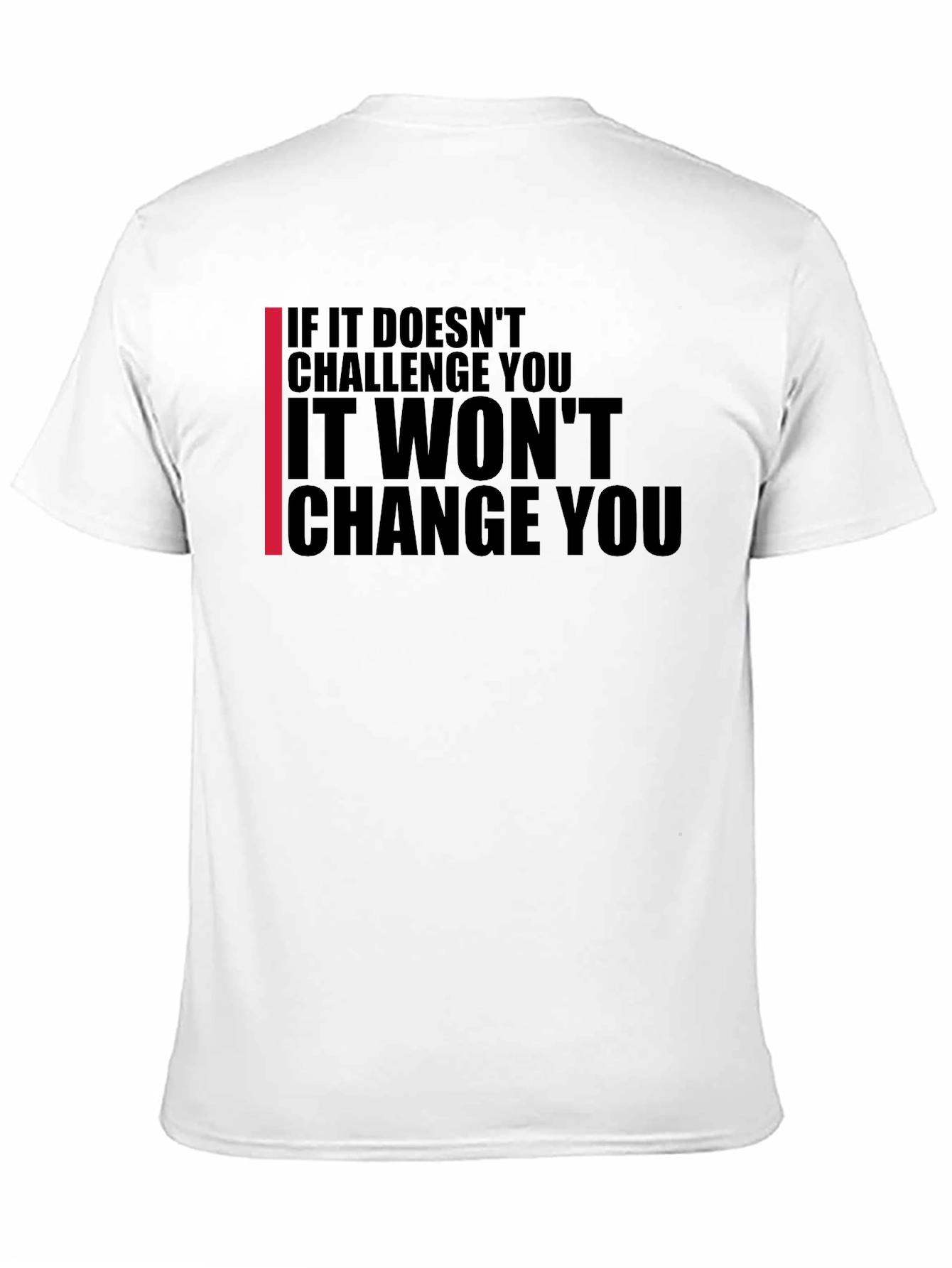 Motivational Black T-Shirt - Challenge, Change - 11