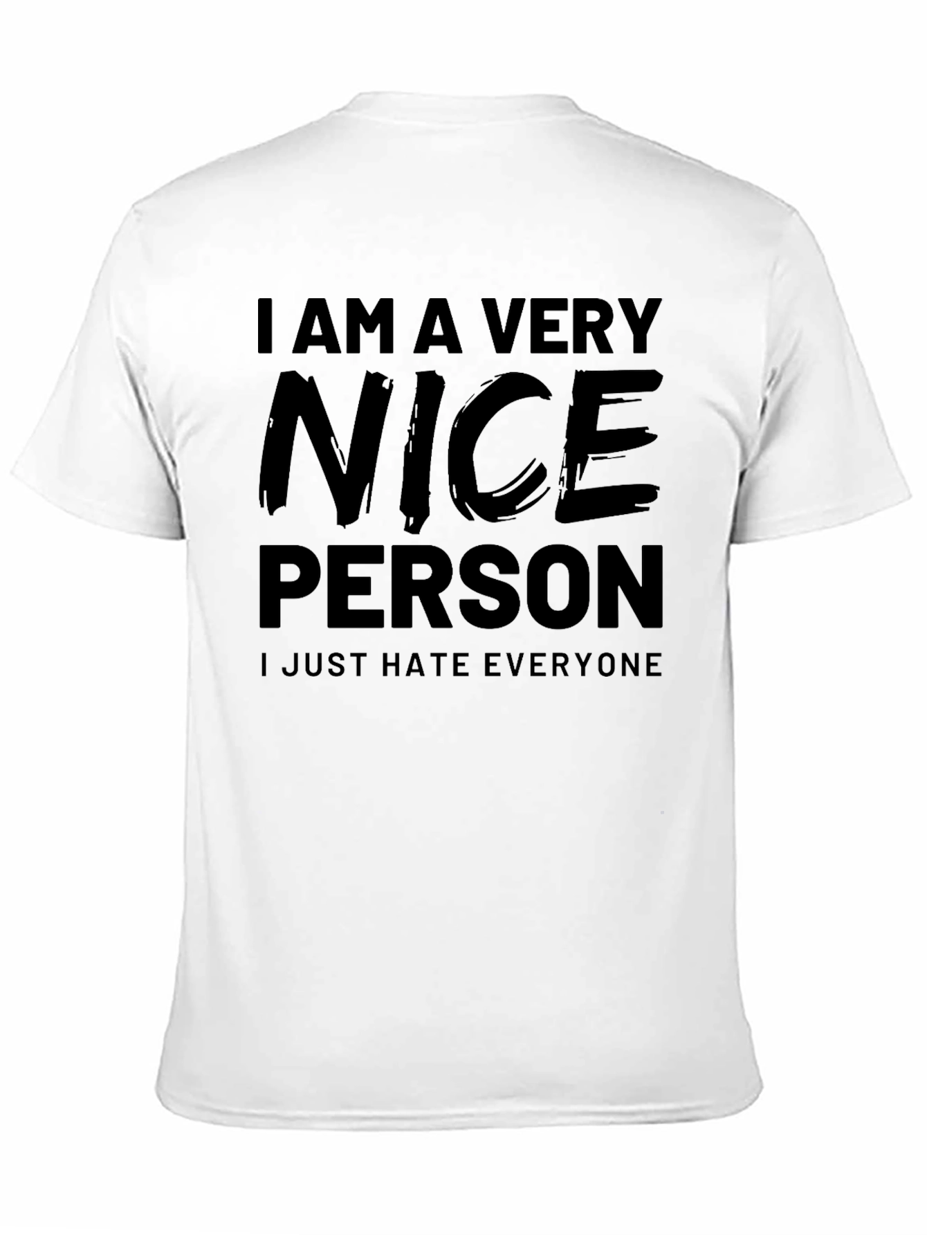 Black Funny I Am A Very Nice Person Black T-Shirt view 11