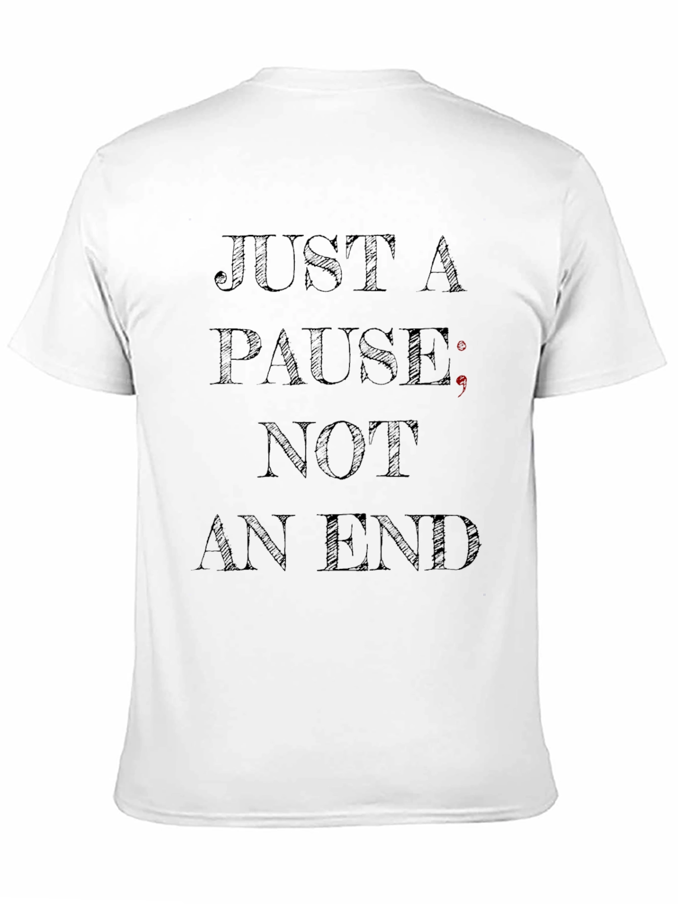 Black Just a Pause Semicolon Graphic T-Shirt view 11