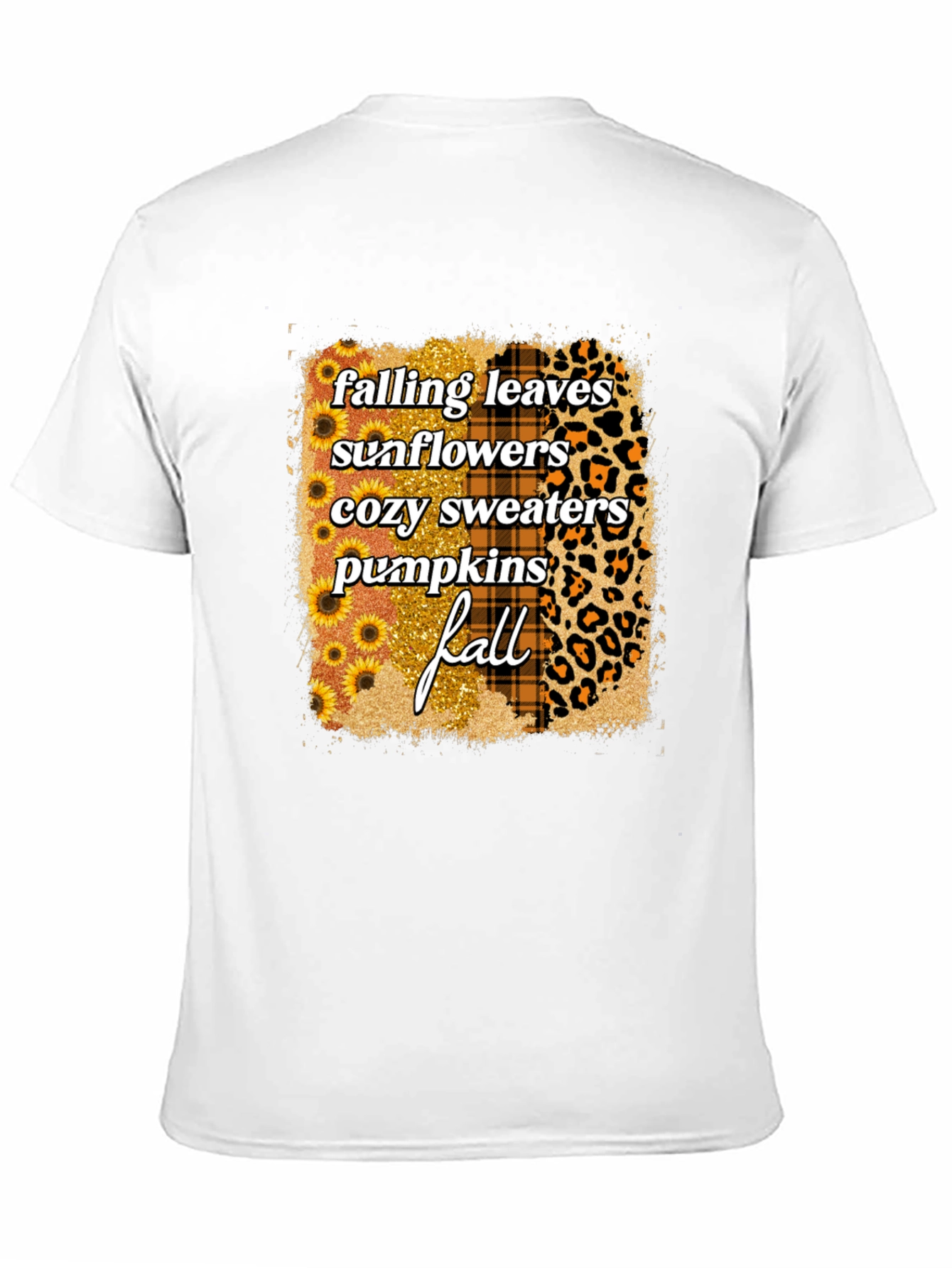 Black Fall Theme Graphic T-Shirt view 11