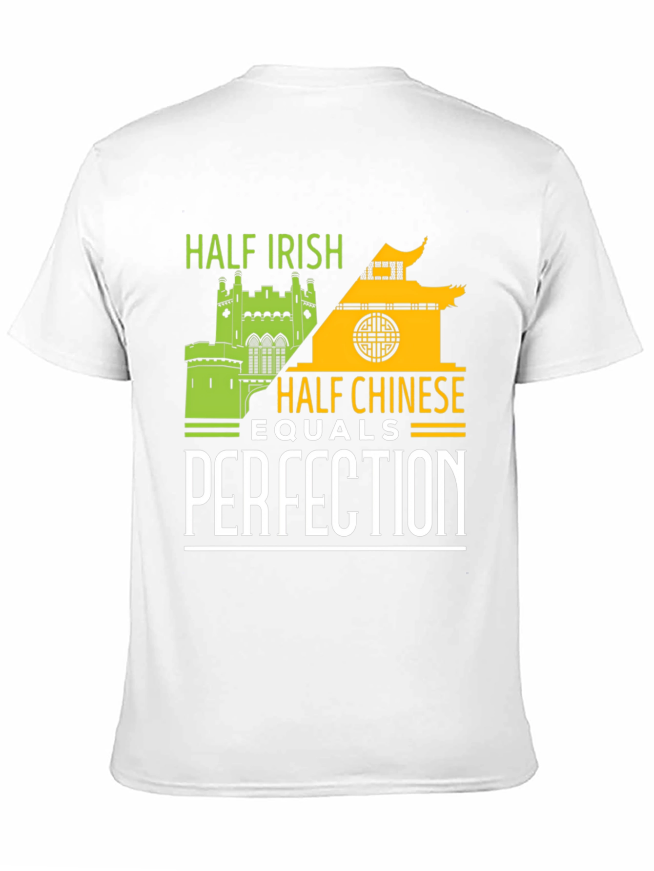 Black Half Irish Half Chinese Perfection Graphic Tee view 11