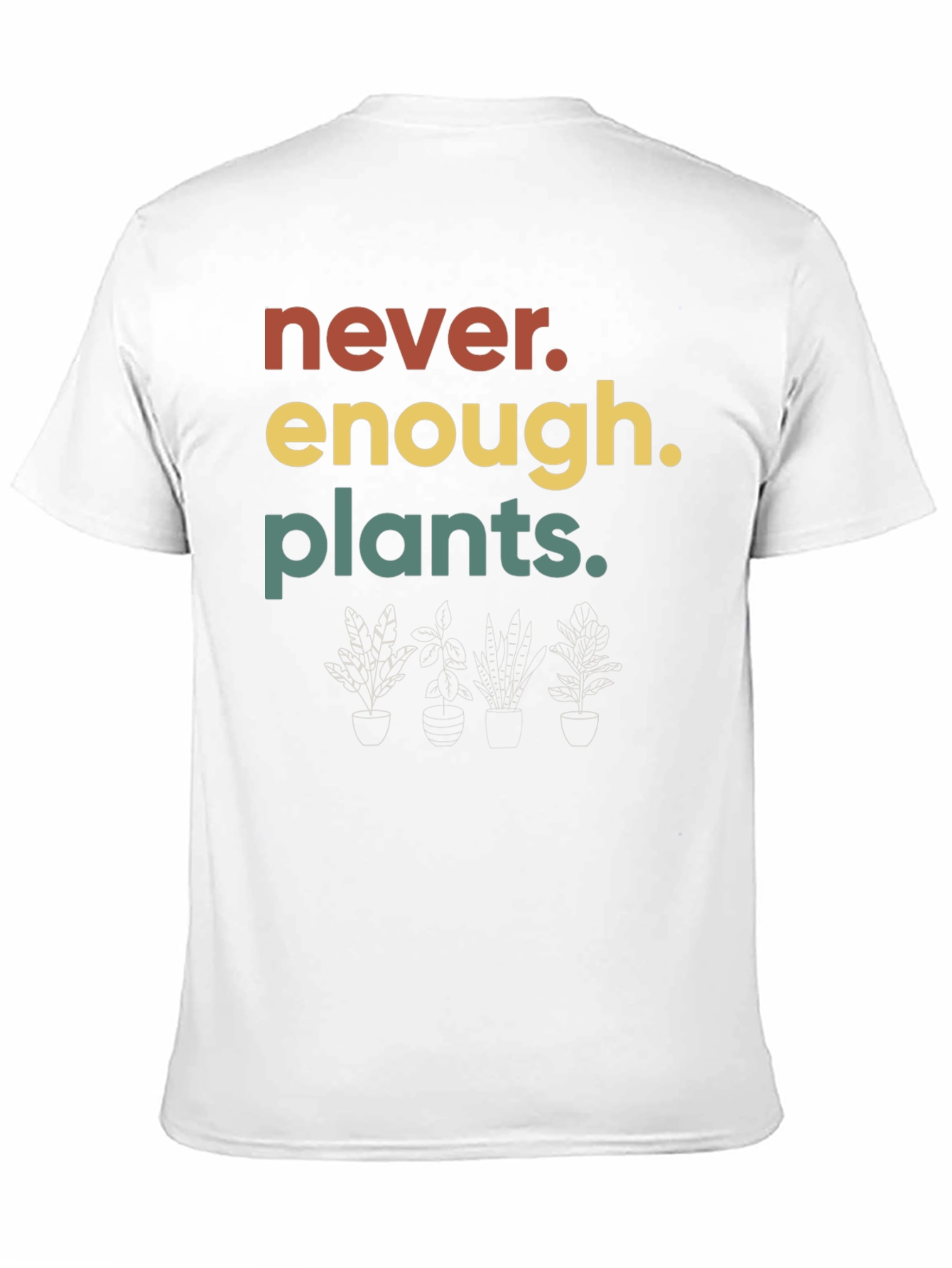 Black Never Enough Plants T-Shirt - Black view 11