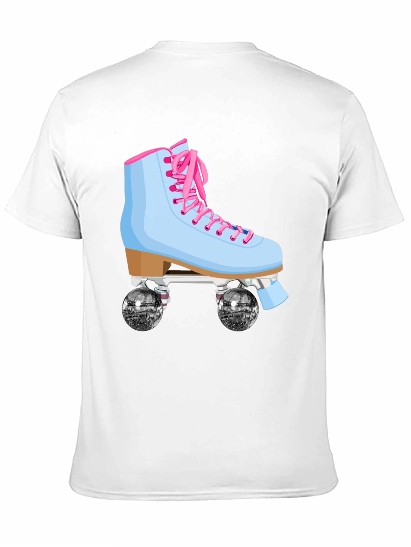 Black Retro Roller Skate Graphic T-Shirt view 11