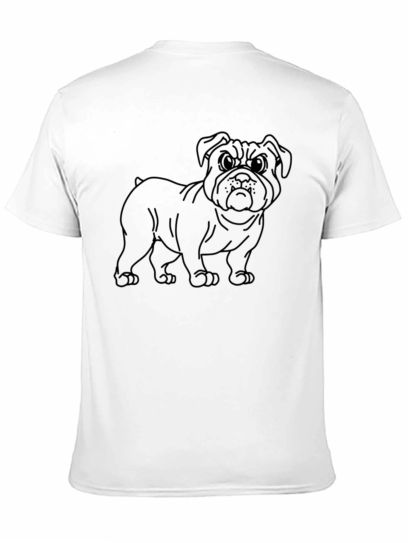 Black Bulldog Graphic Tee - Men's Black Crew Neck Shirt view 11