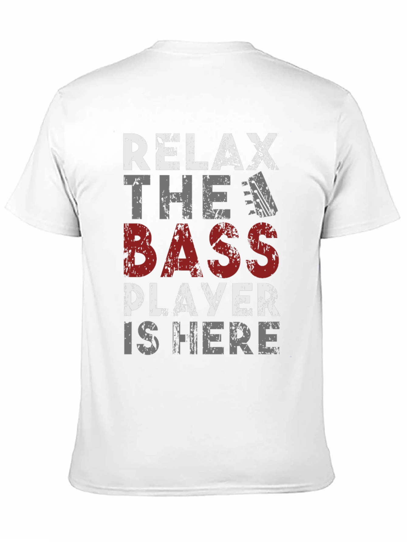 Black Relax Bass Player T-Shirt - Musician Tee view 11