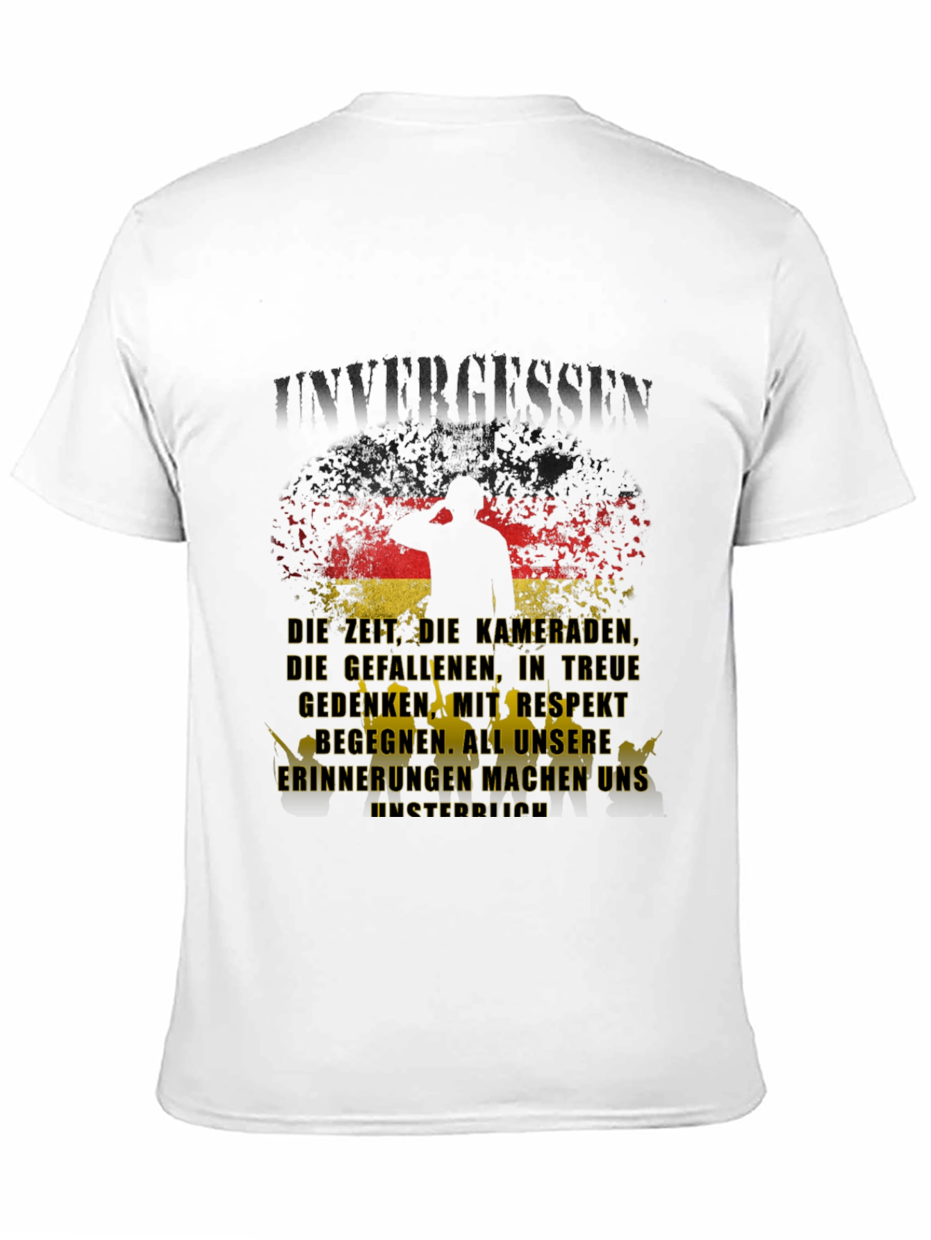 Black Unvergessen German Pride T-Shirt view 11