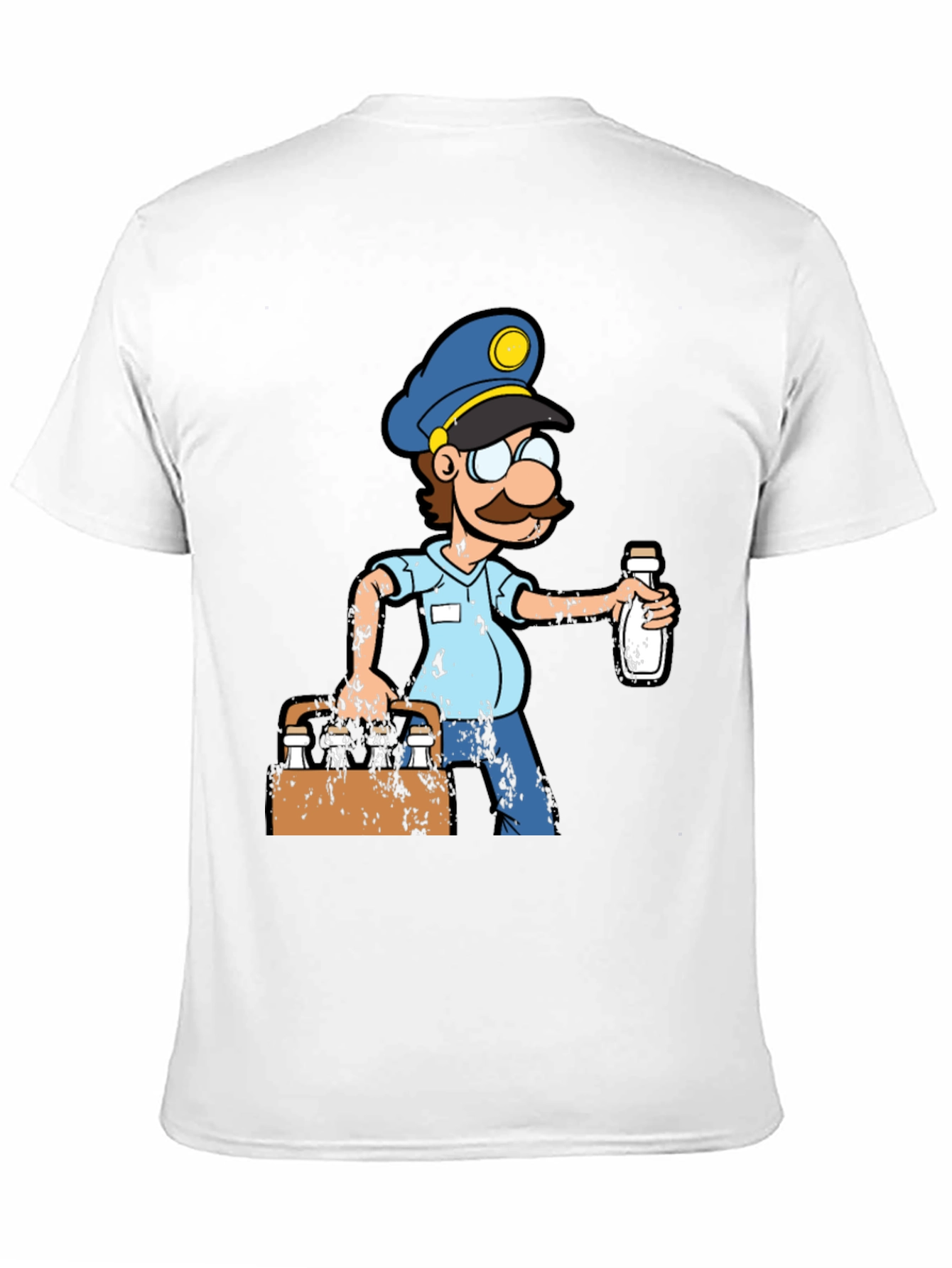 Black Cartoon Milkman T-Shirt view 11