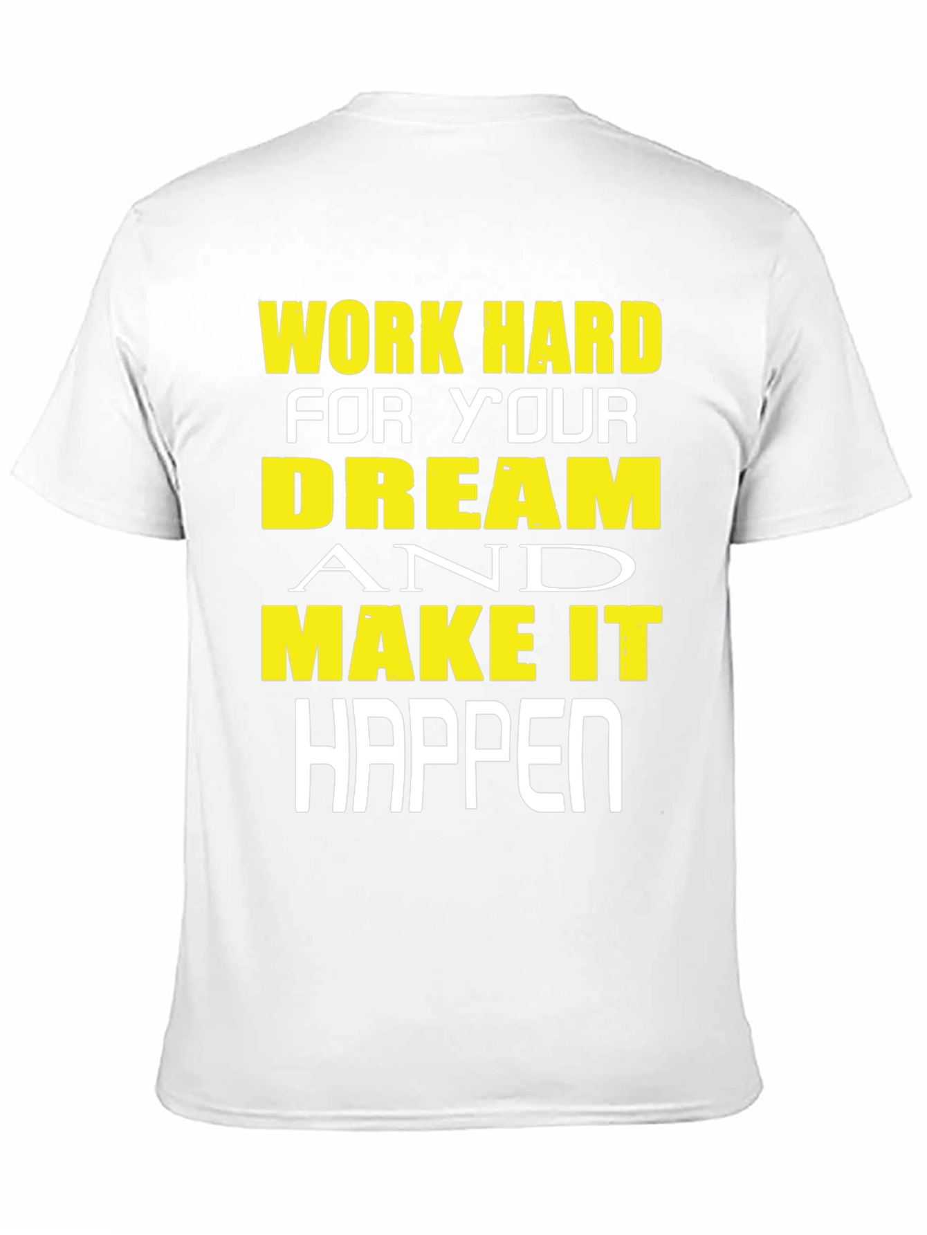 Black Motivational T-Shirt: Work Hard, Dream Big view 11
