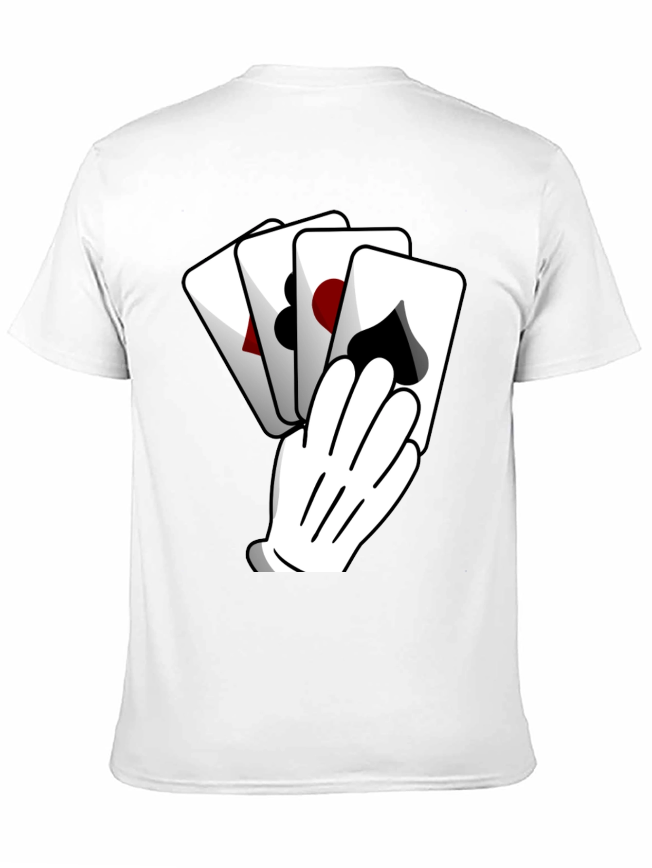 Black Playing Card Hand Black Graphic Tee view 11