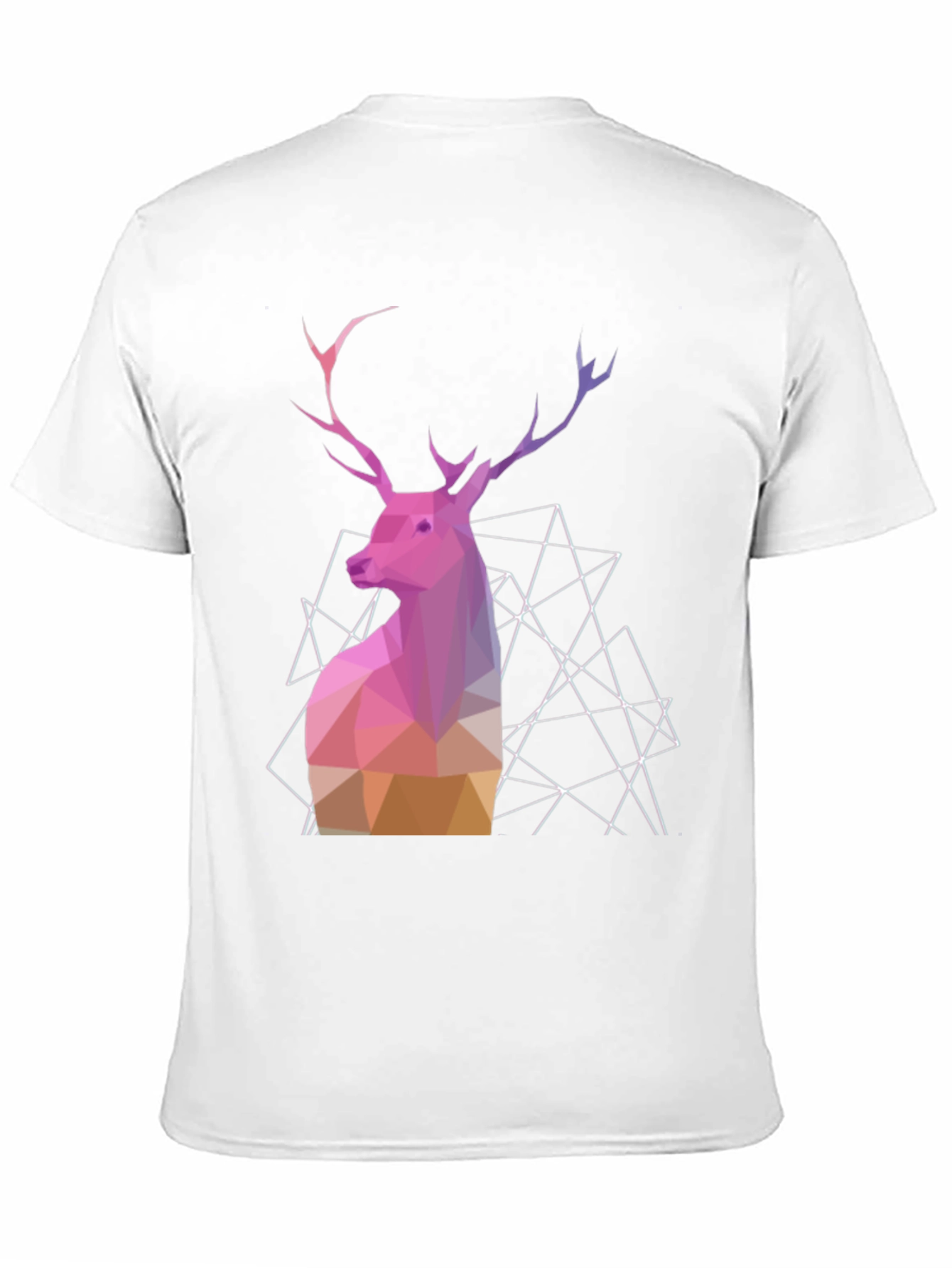 Black Geometric Deer Graphic Tee - Modern Animal Design view 11