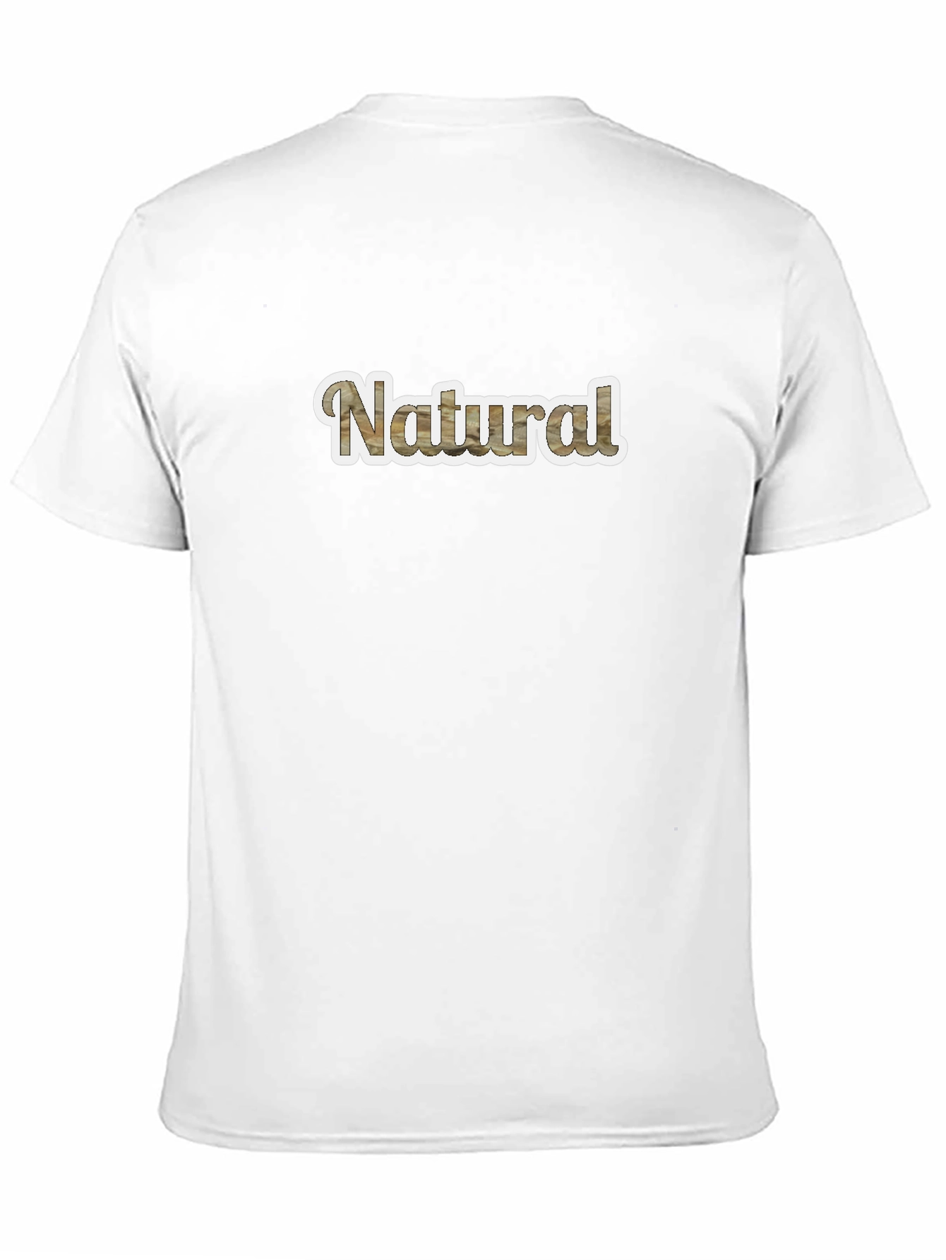 Black Natural Wood Grain Style Men's T-Shirt view 11