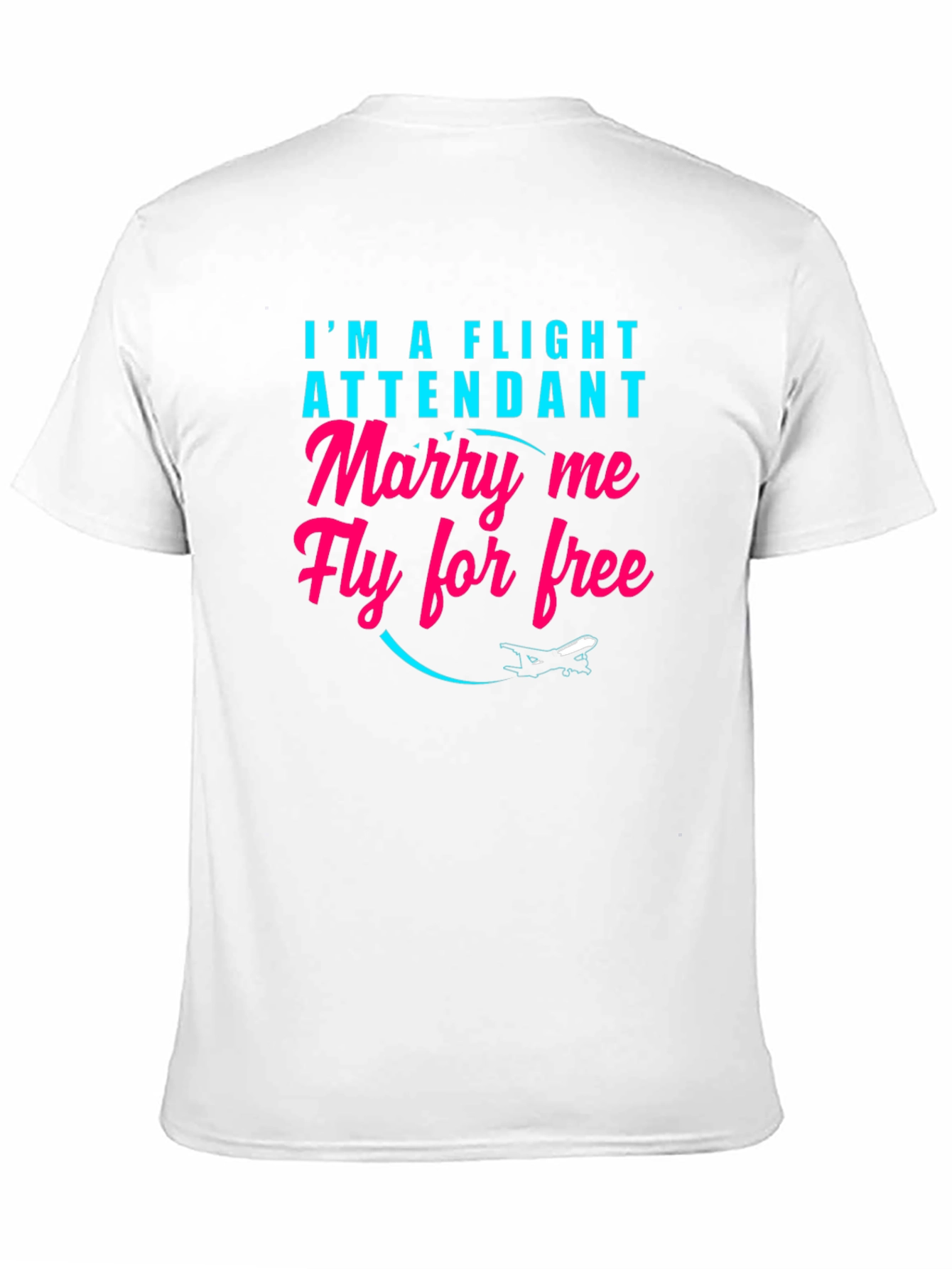 Black Funny Flight Attendant T-Shirt - Marry Me Fly Free view 11