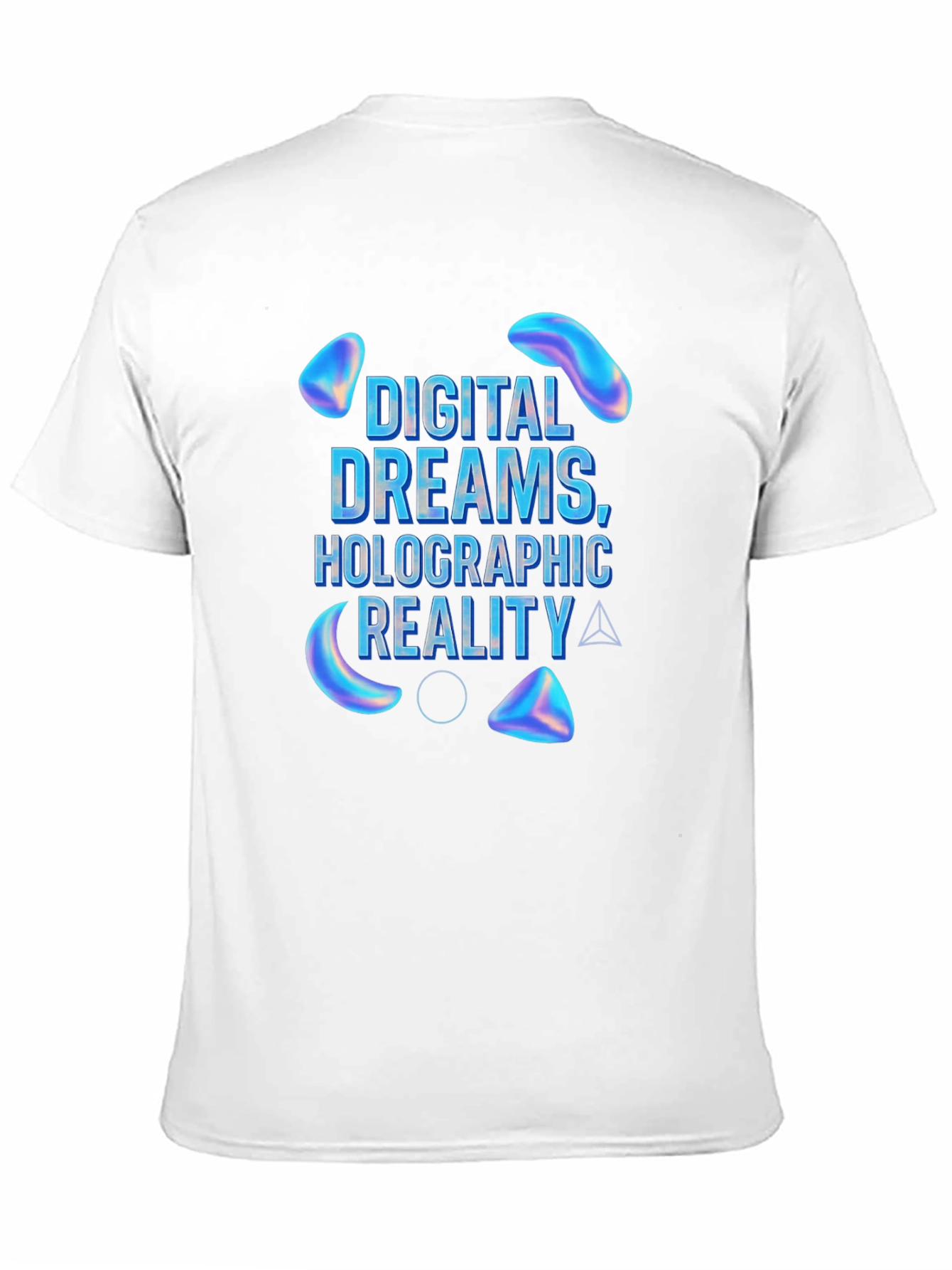 Black Digital Dreams Holographic Reality T-Shirt view 11