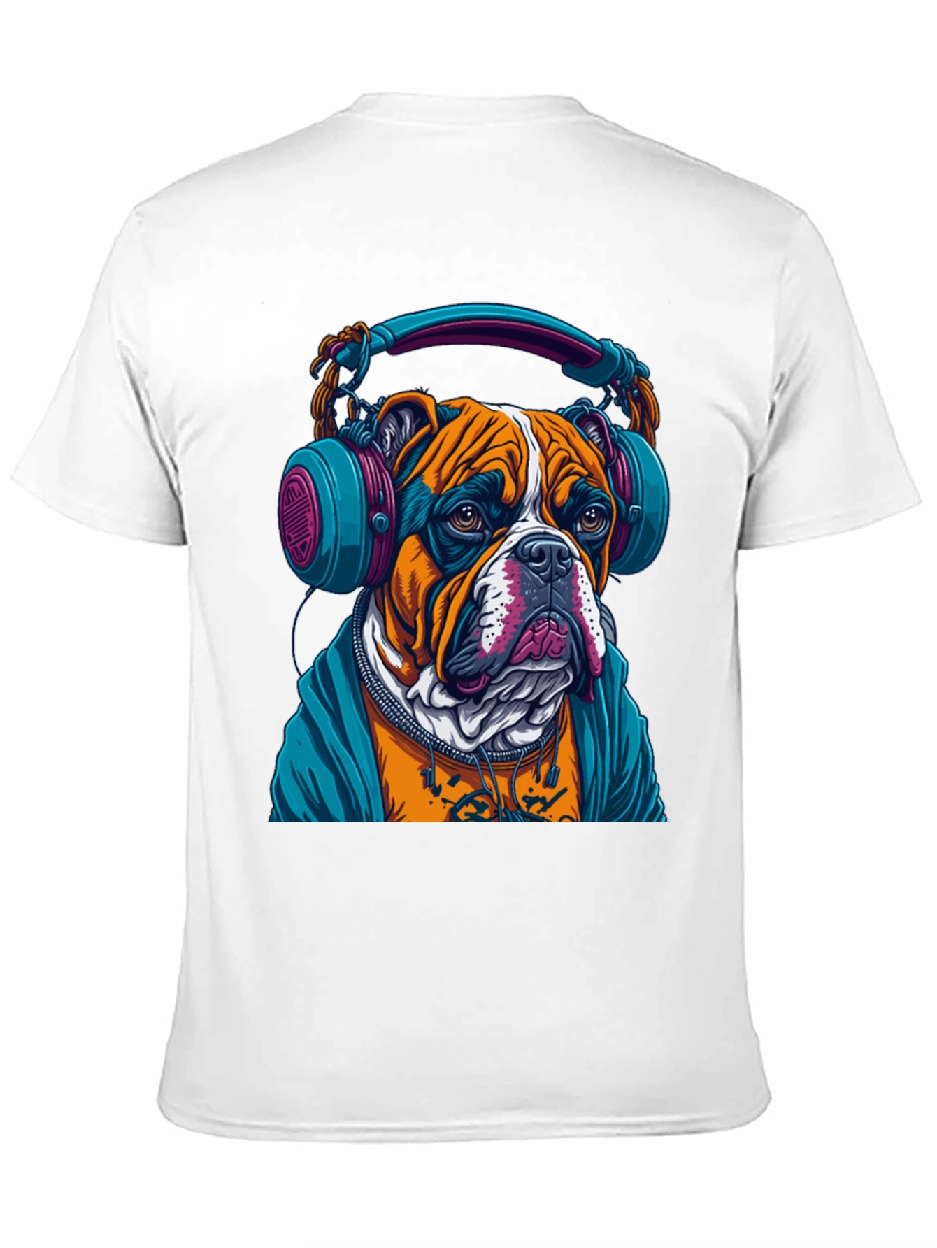 Black Bulldog DJ Graphic Tee - Cool & Trendy! view 11