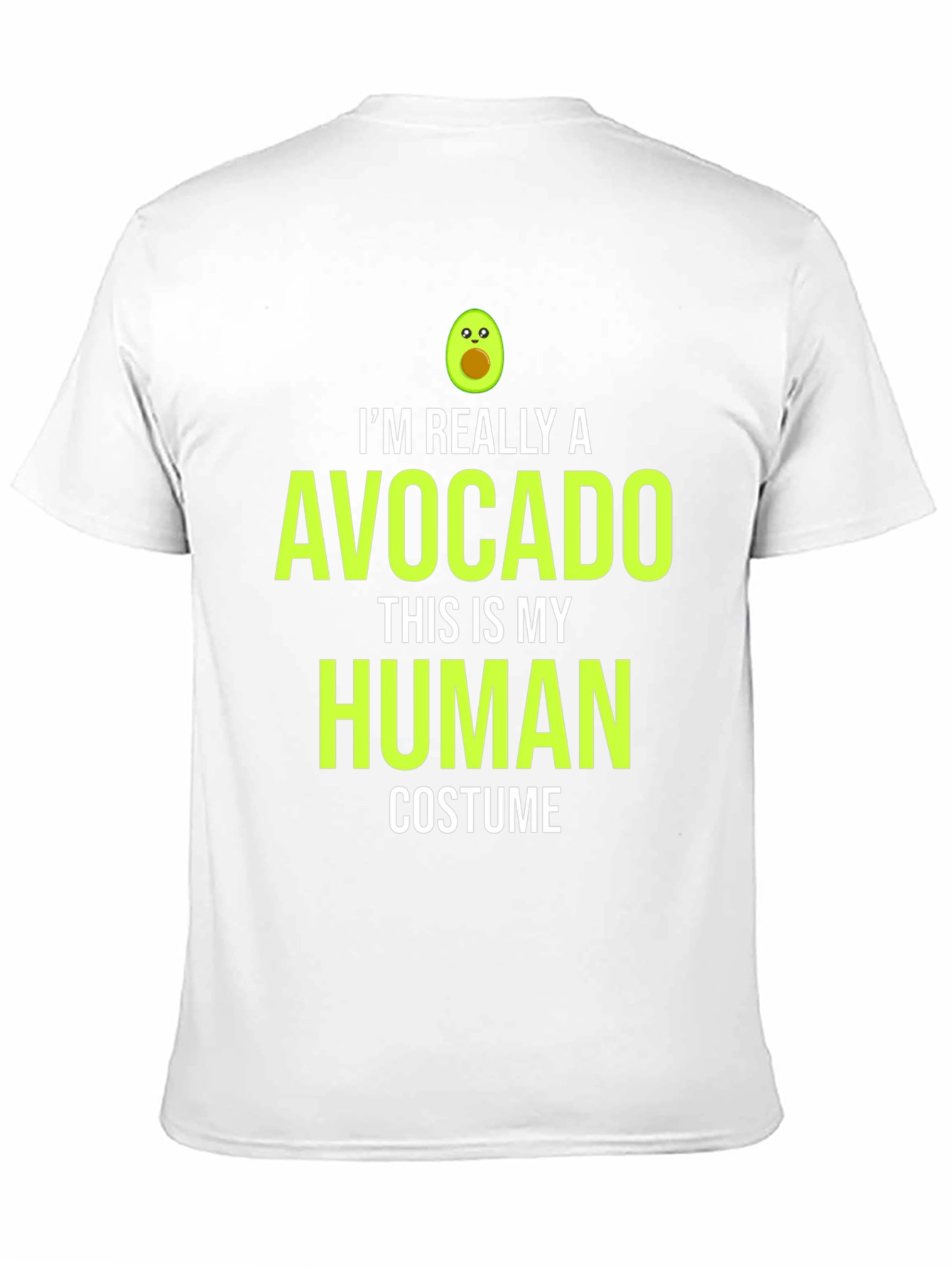Black Avocado Human Costume T-Shirt - Funny Halloween Tee view 11