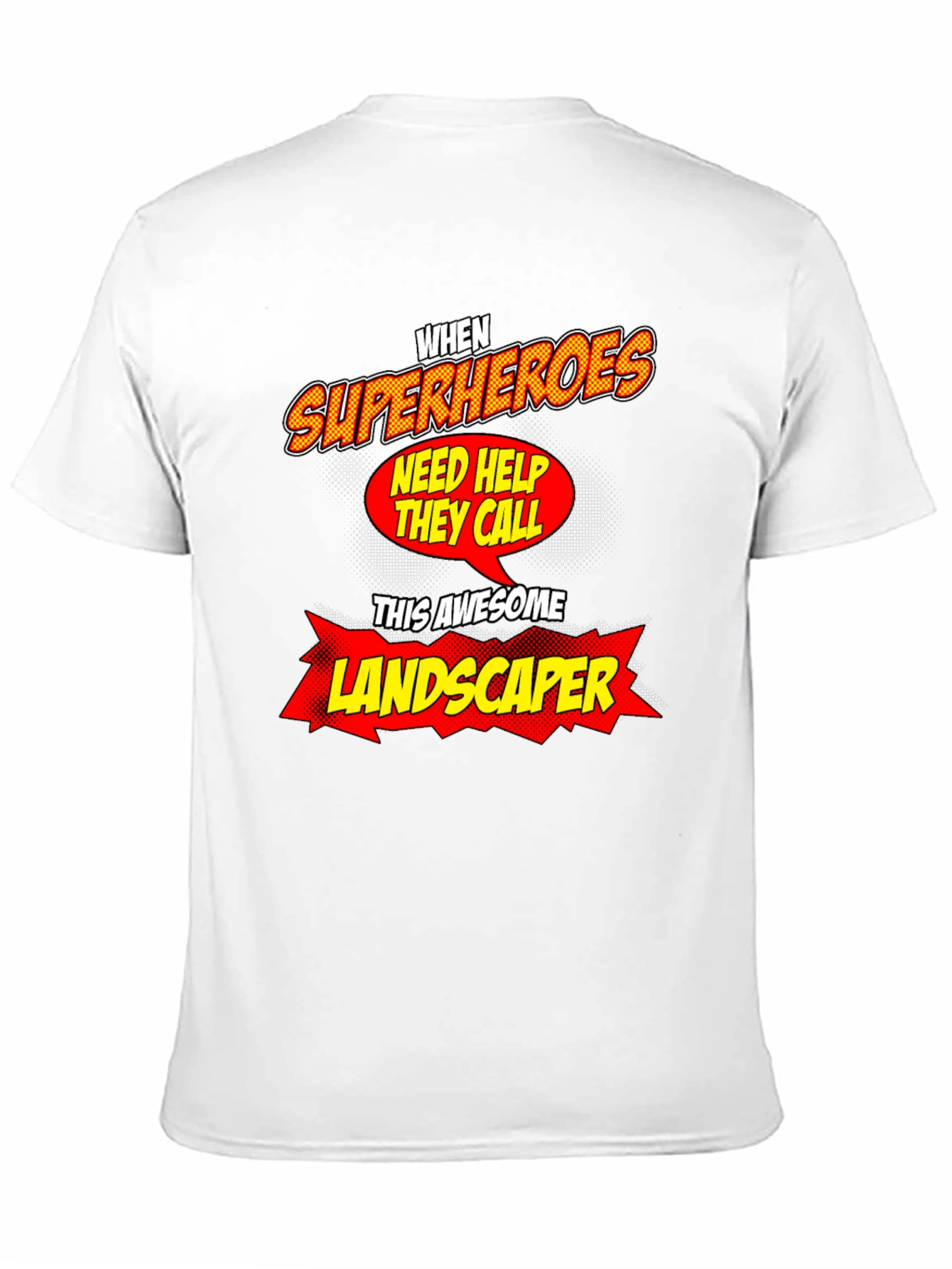 Black Awesome Landscaper Superheroes T-Shirt view 11