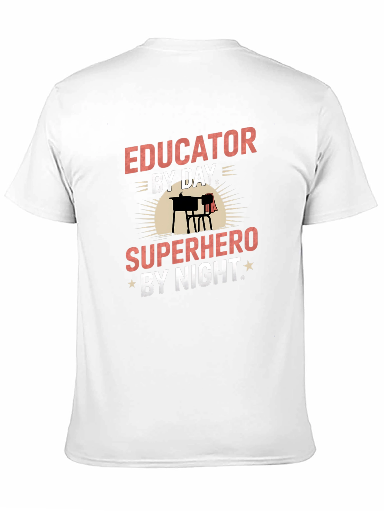 Black Educator Superhero T-Shirt view 11