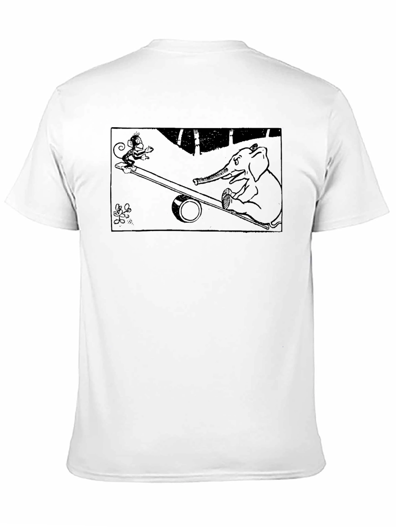 Black Monkey & Elephant See-Saw Graphic Tee view 11