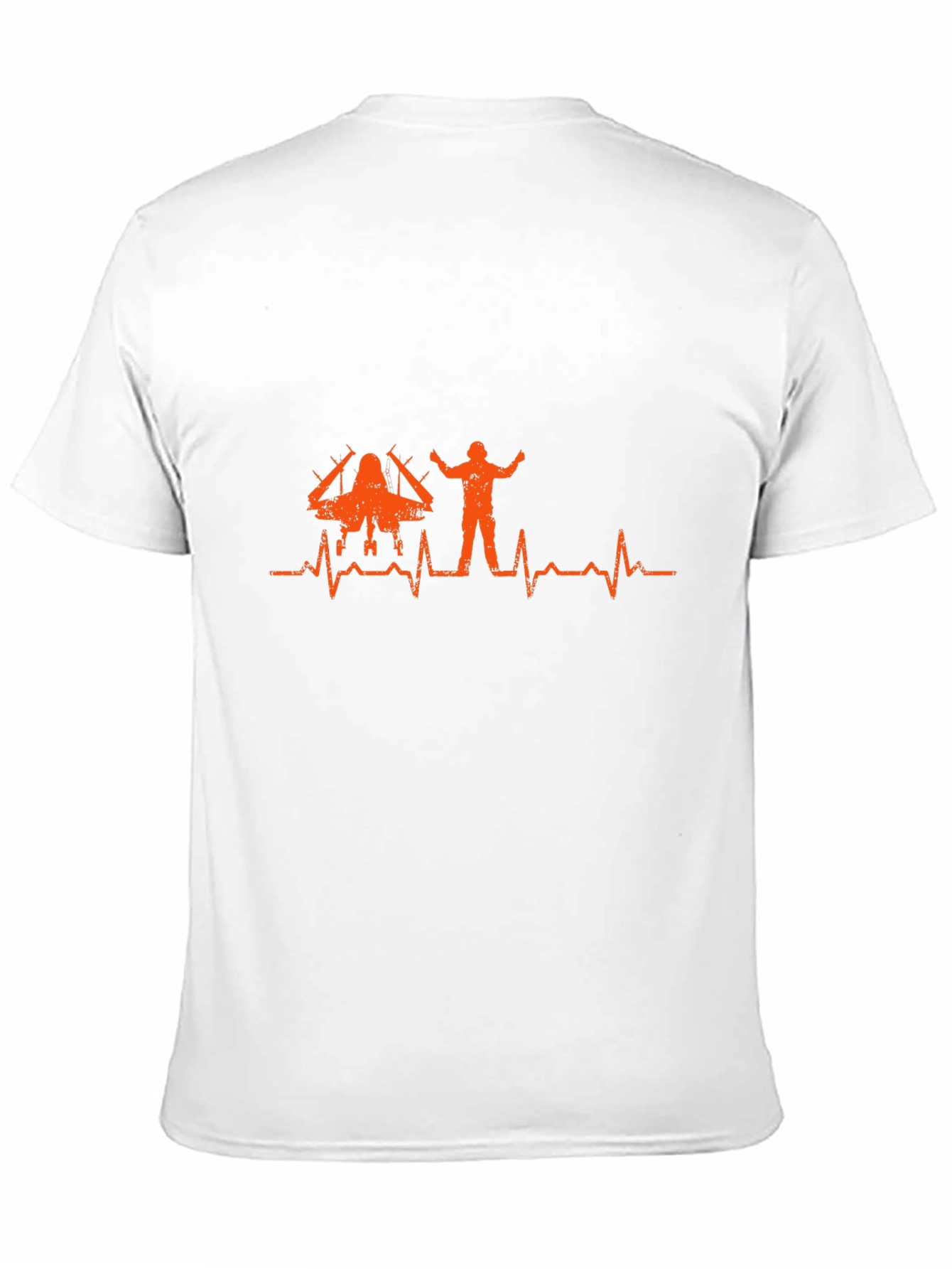 Black Pilot Heartbeat T-Shirt - Aviation Inspired Tee view 11