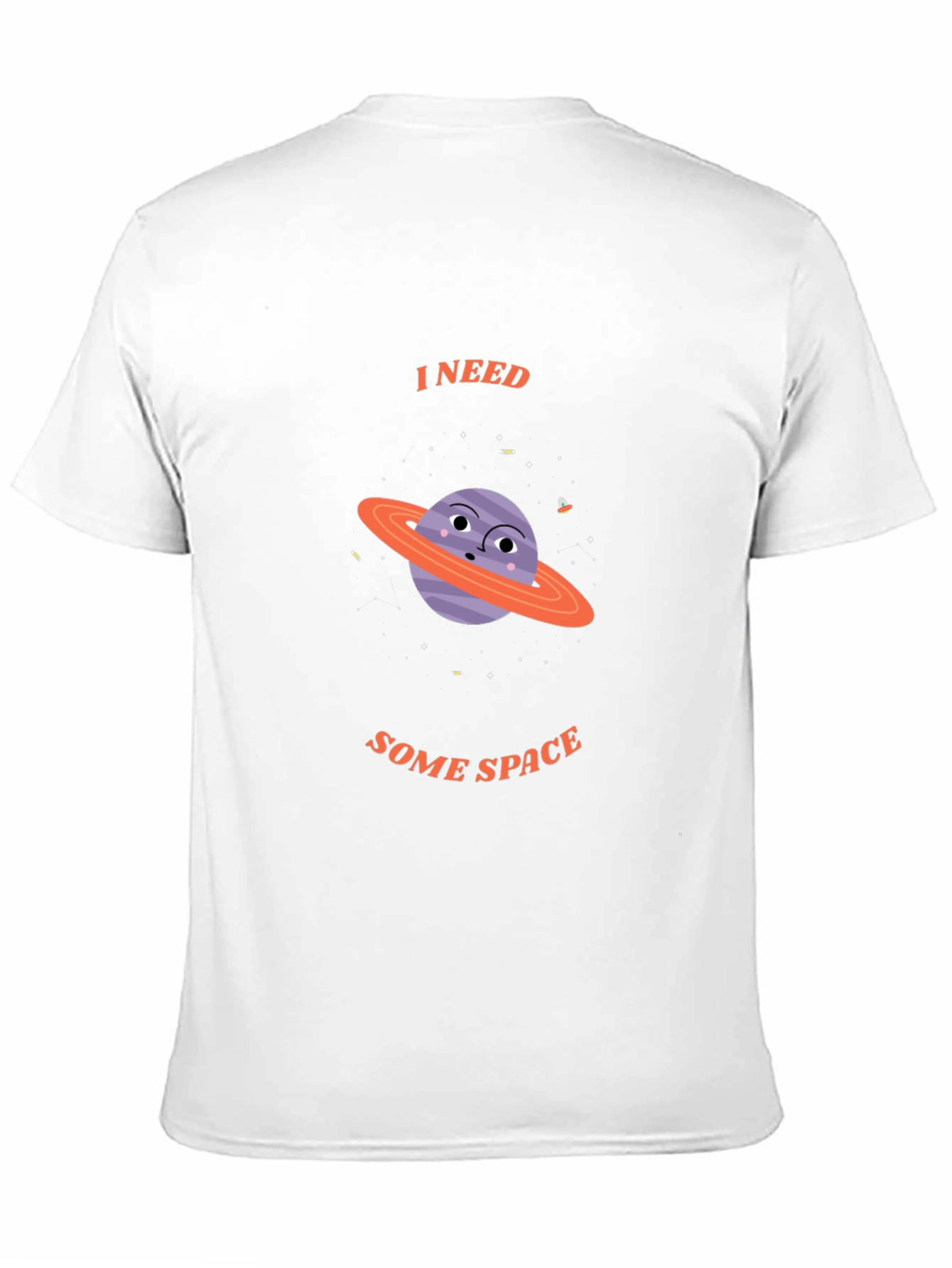 Black I Need Some Space T-Shirt - Saturn Graphic Tee view 11