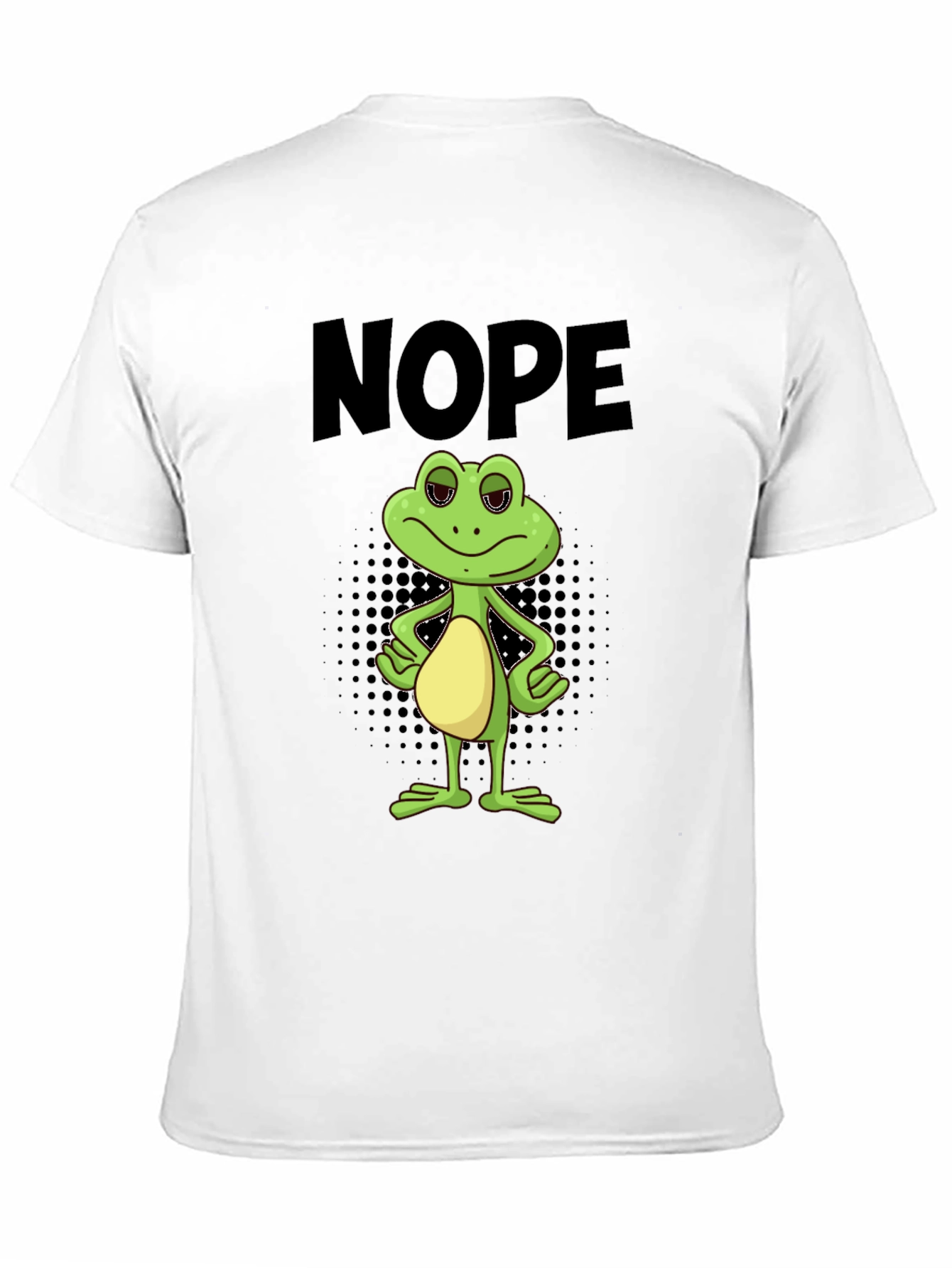 Black Nope Frog Graphic Tee - Men's Black T-Shirt view 11