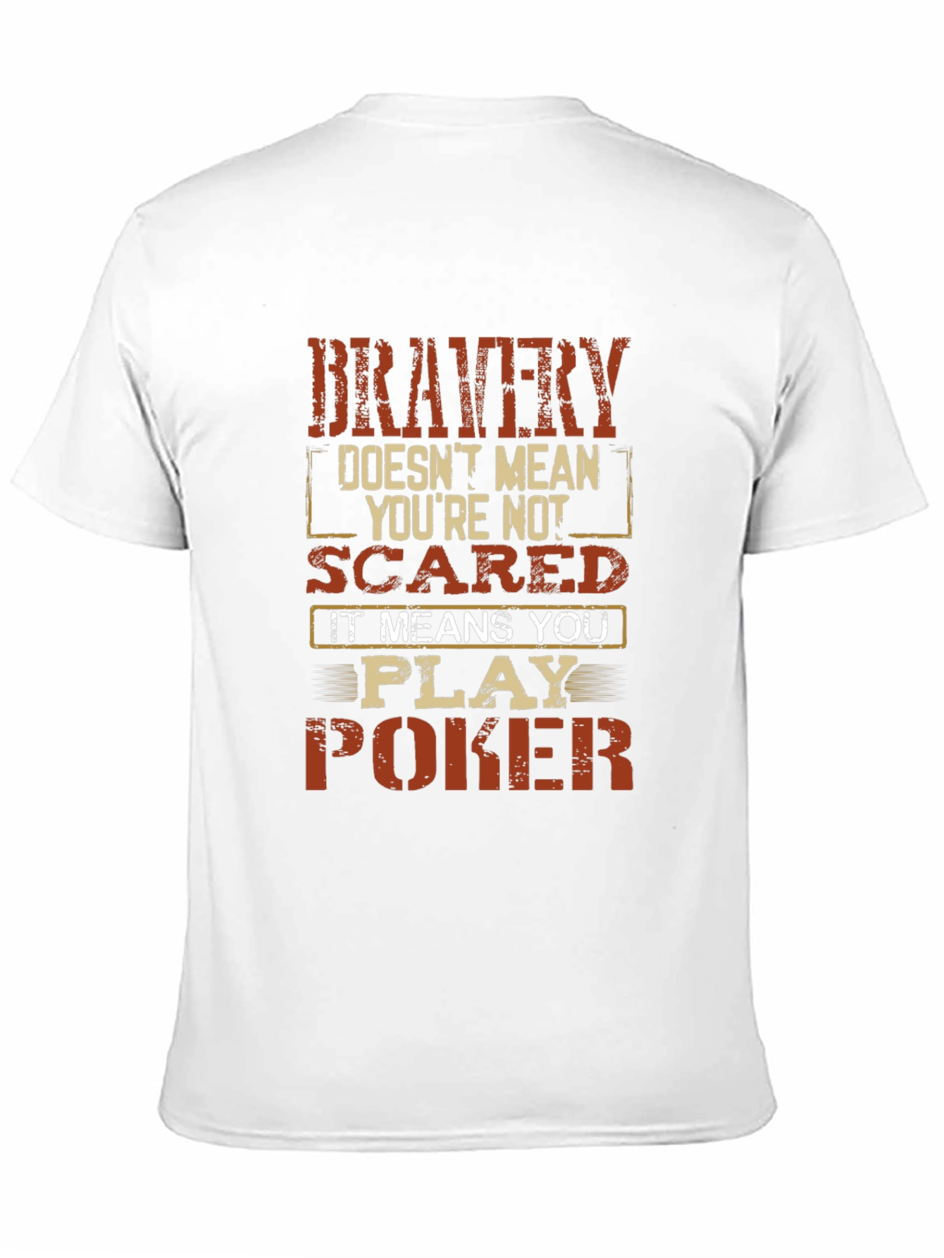 Black Bravery Poker T-Shirt - Bold Graphic Tee view 11