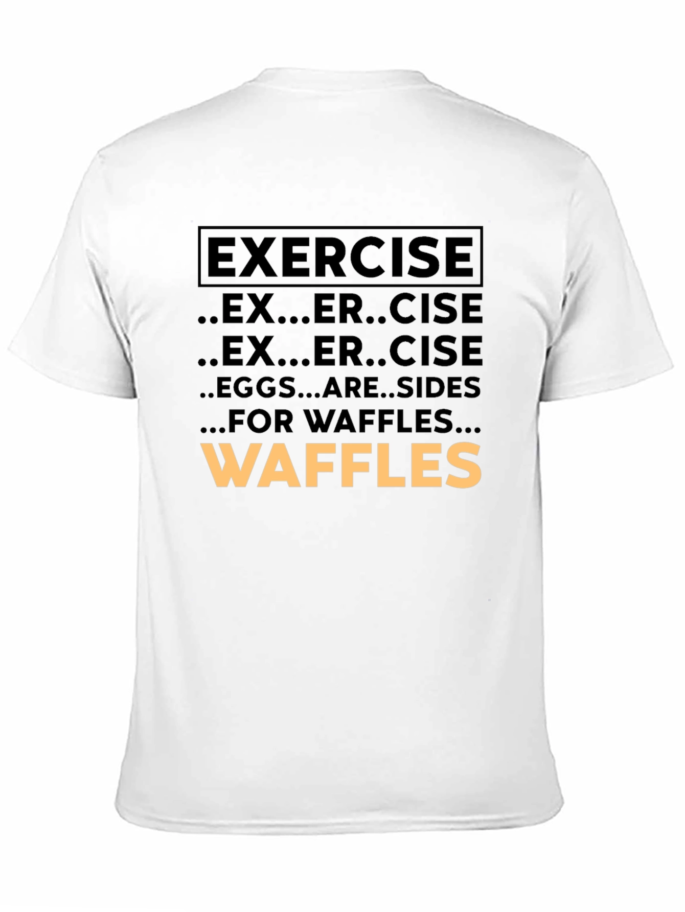 Black Exercise Waffles Graphic Tee view 11