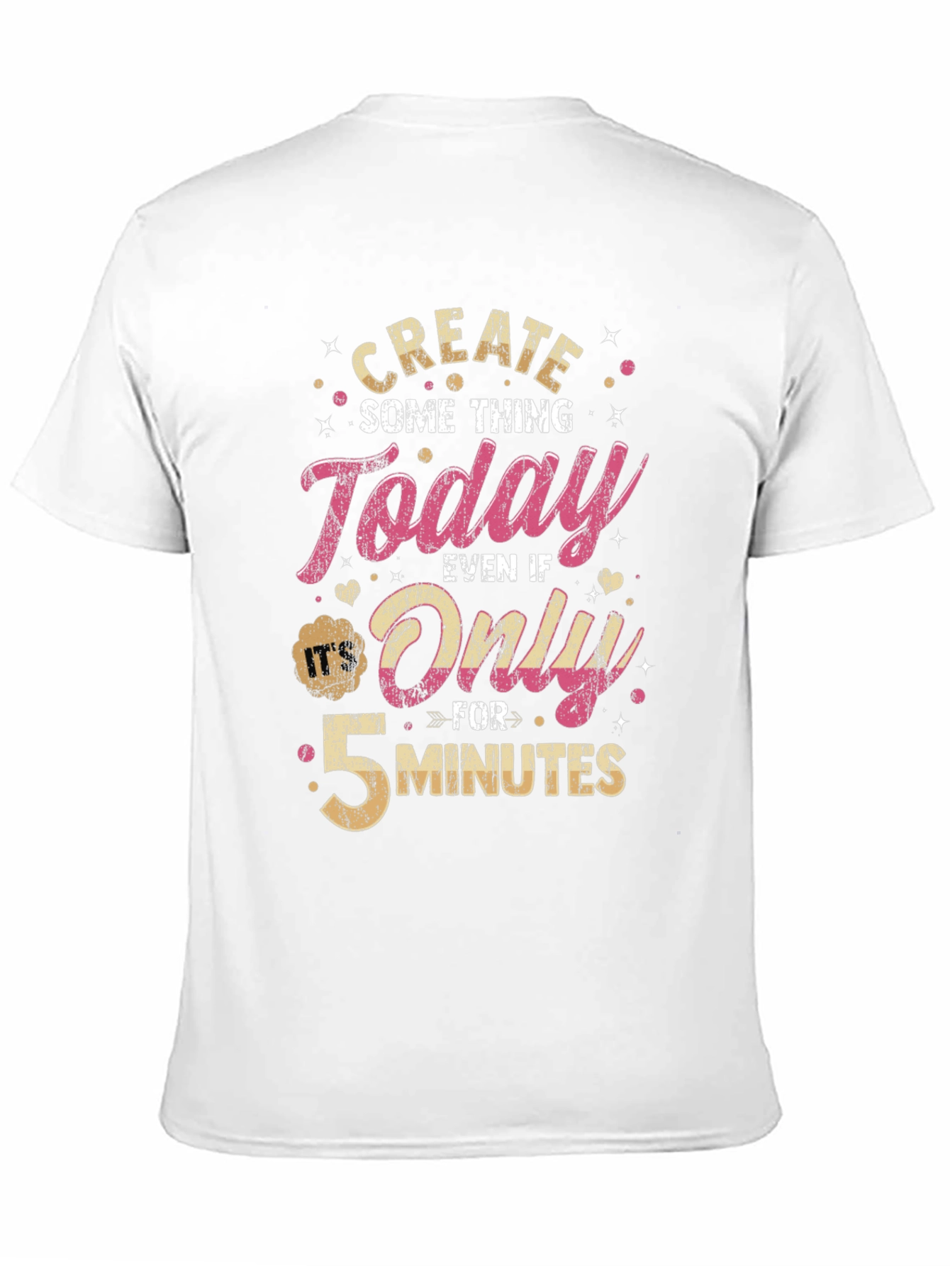 Black Create Something Today T-Shirt - Motivational Design view 11