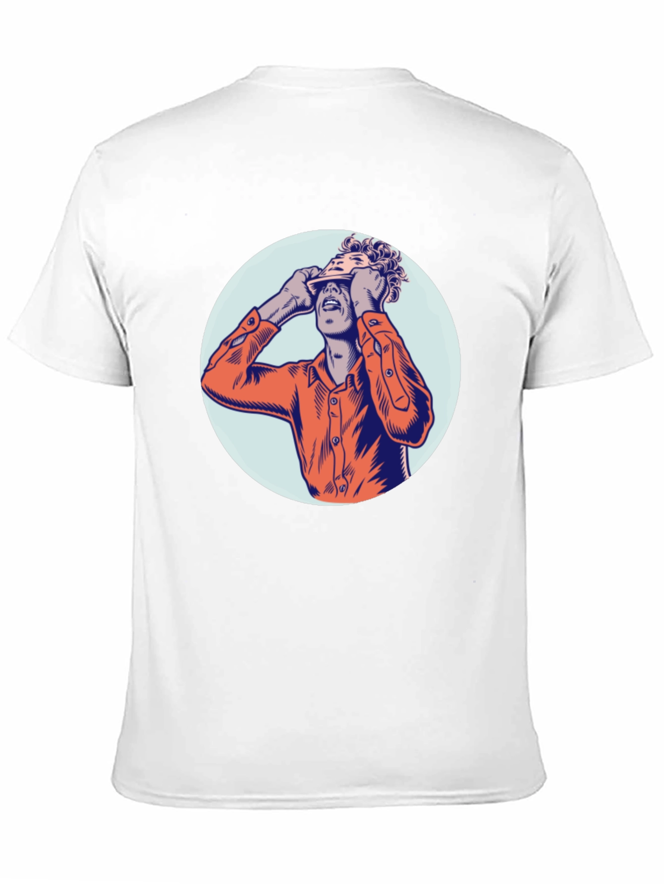 Black Graphic Print Crew Neck T-Shirt - Unique Design view 11