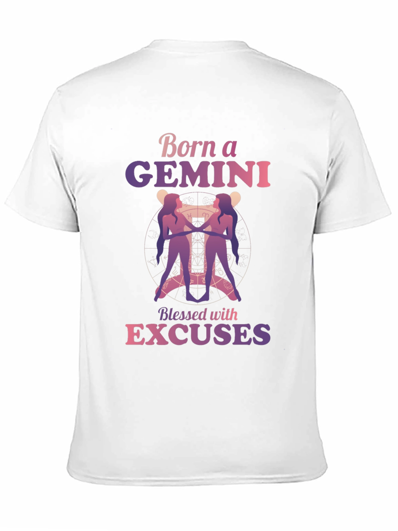 Black Born a Gemini Zodiac T-Shirt view 11