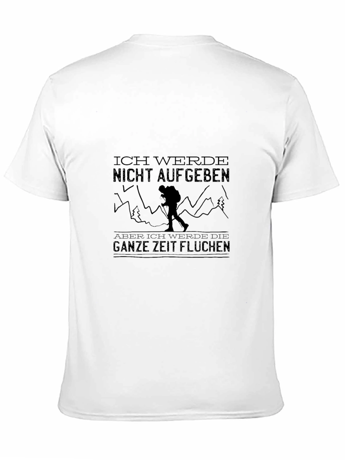 Black Ich Werde Hiking T-Shirt - Never Give Up view 11