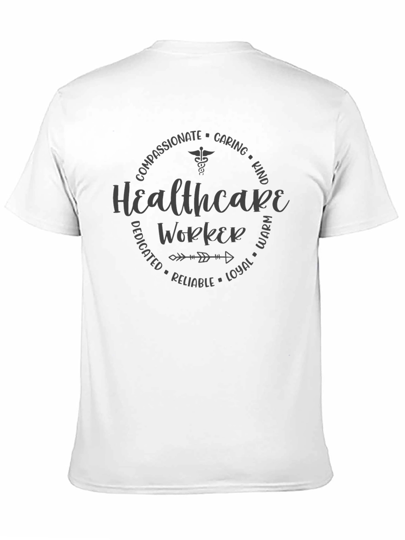 Black Healthcare Worker Compassionate Graphic Tee view 11