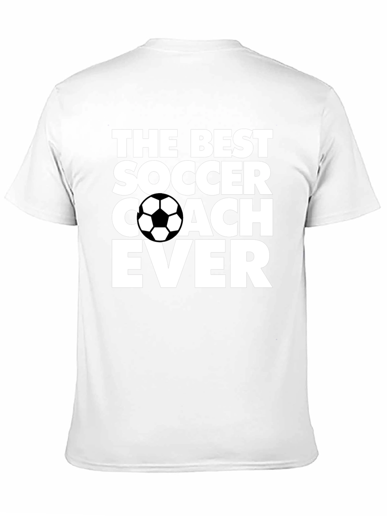 Black Best Soccer Coach Ever Graphic T-Shirt view 11