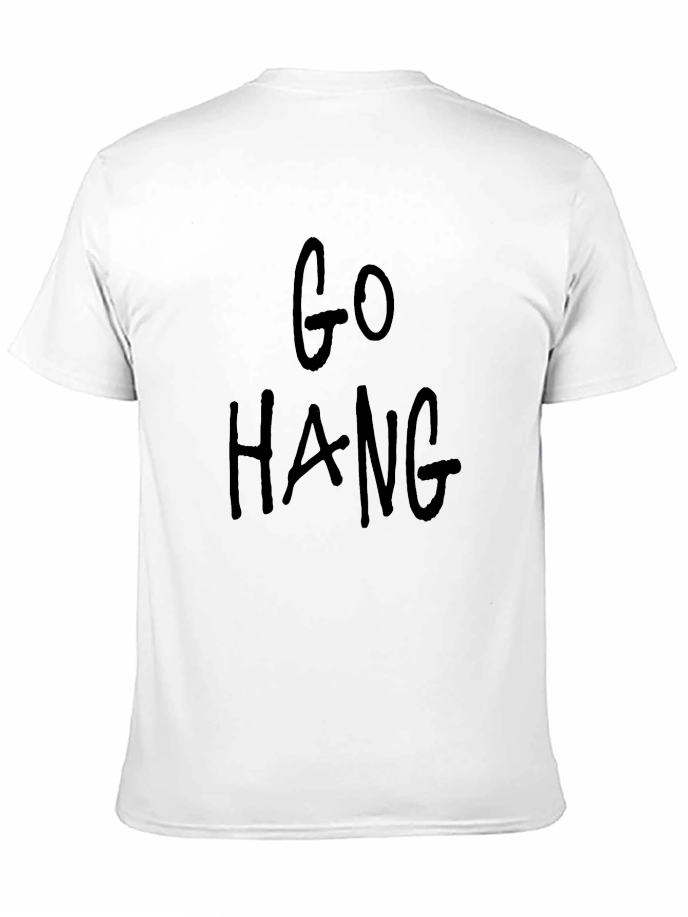 Black Go Hang - Black Graphic T-Shirt for Casual Wear view 11