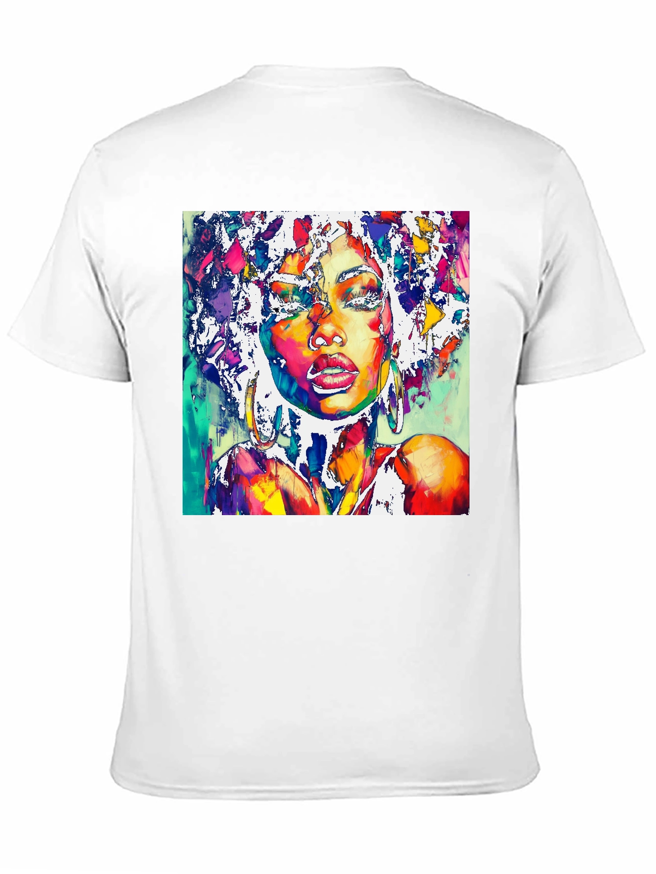 Black Vibrant Woman Portrait Graphic T-Shirt view 11