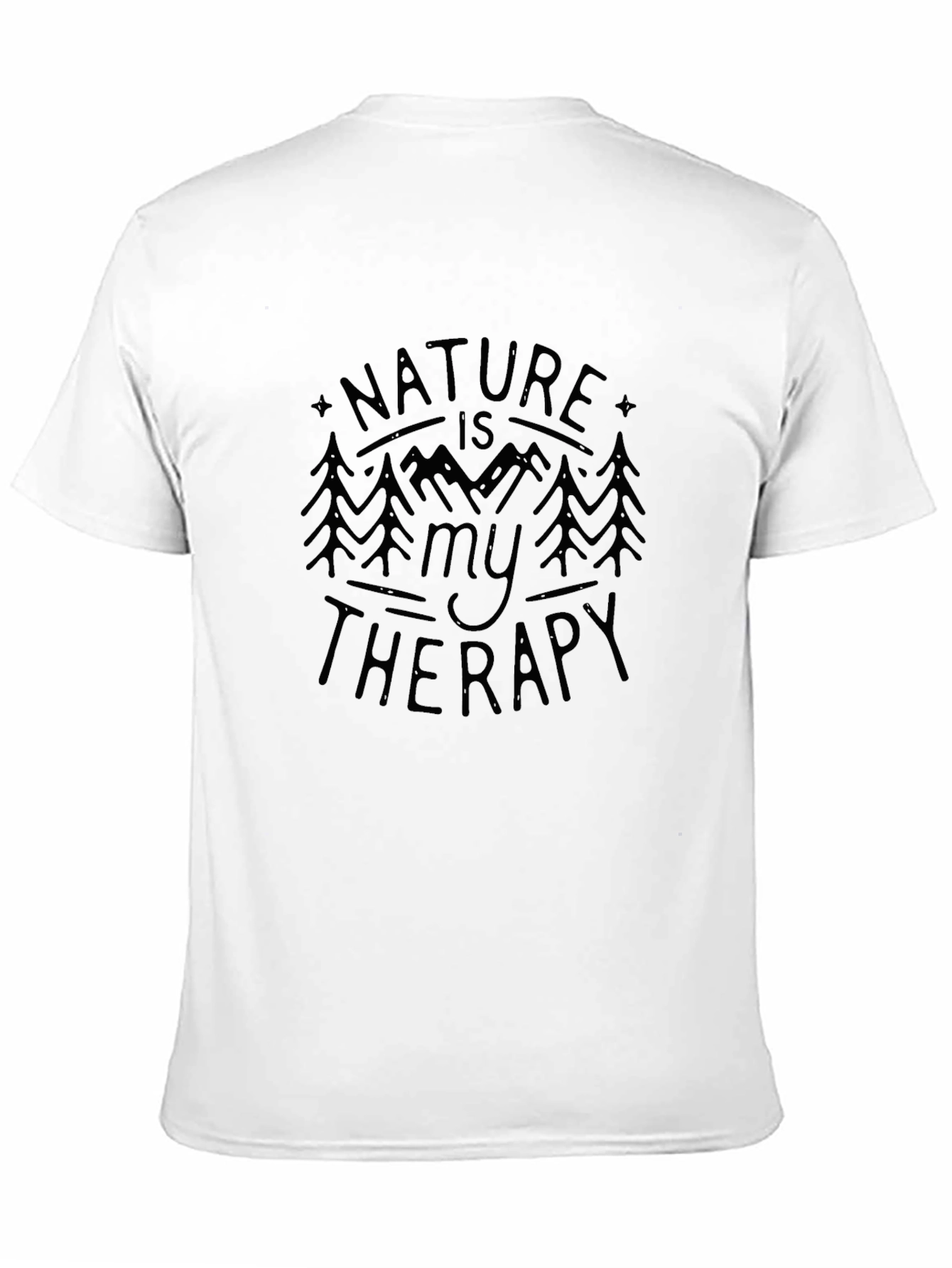 Black Nature is My Therapy Graphic T-Shirt - Black view 11