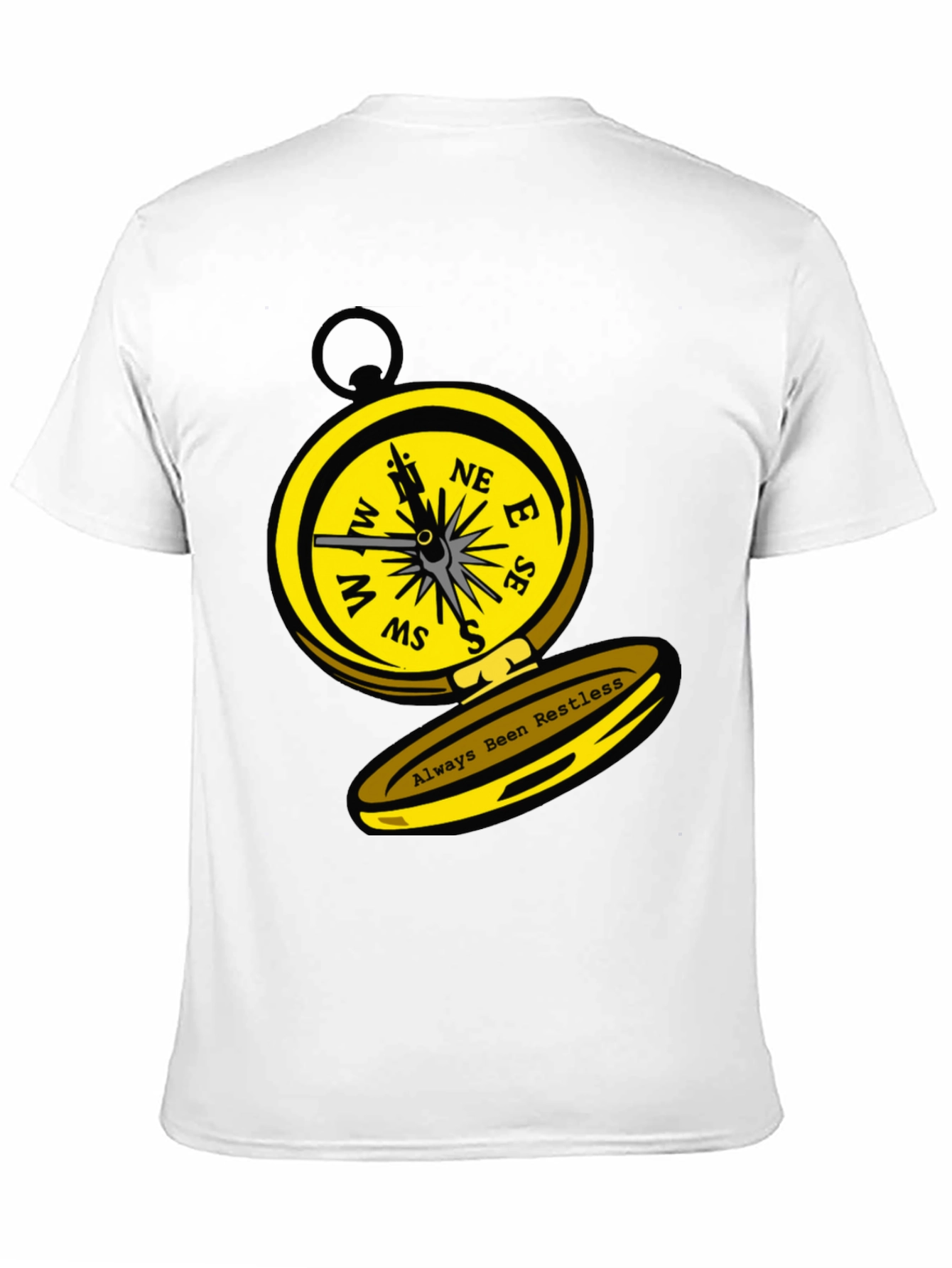 Black Always Been Restless Compass Graphic T-Shirt view 11