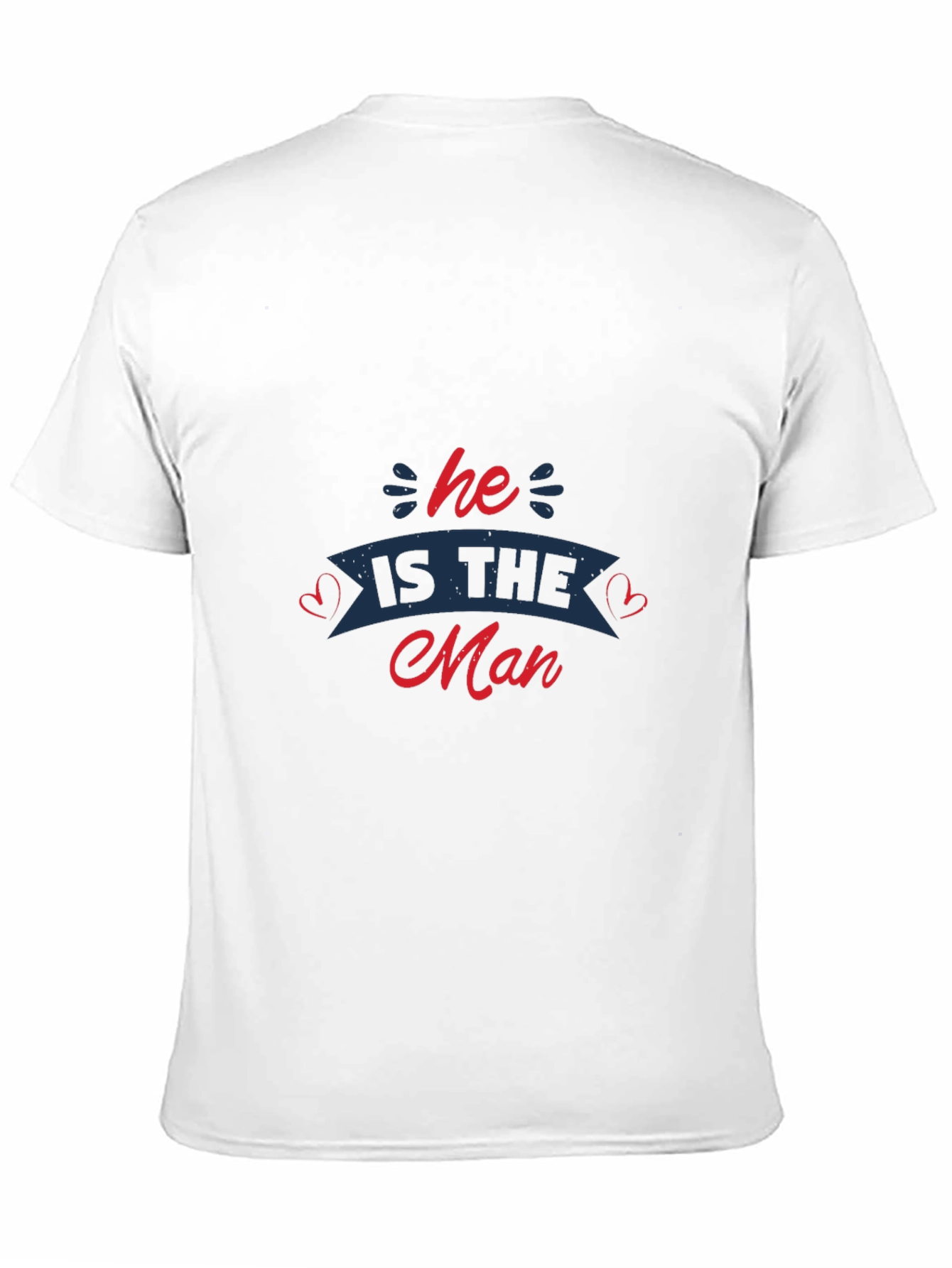 Black He is the Man Graphic T-Shirt - Black Casual Tee view 11