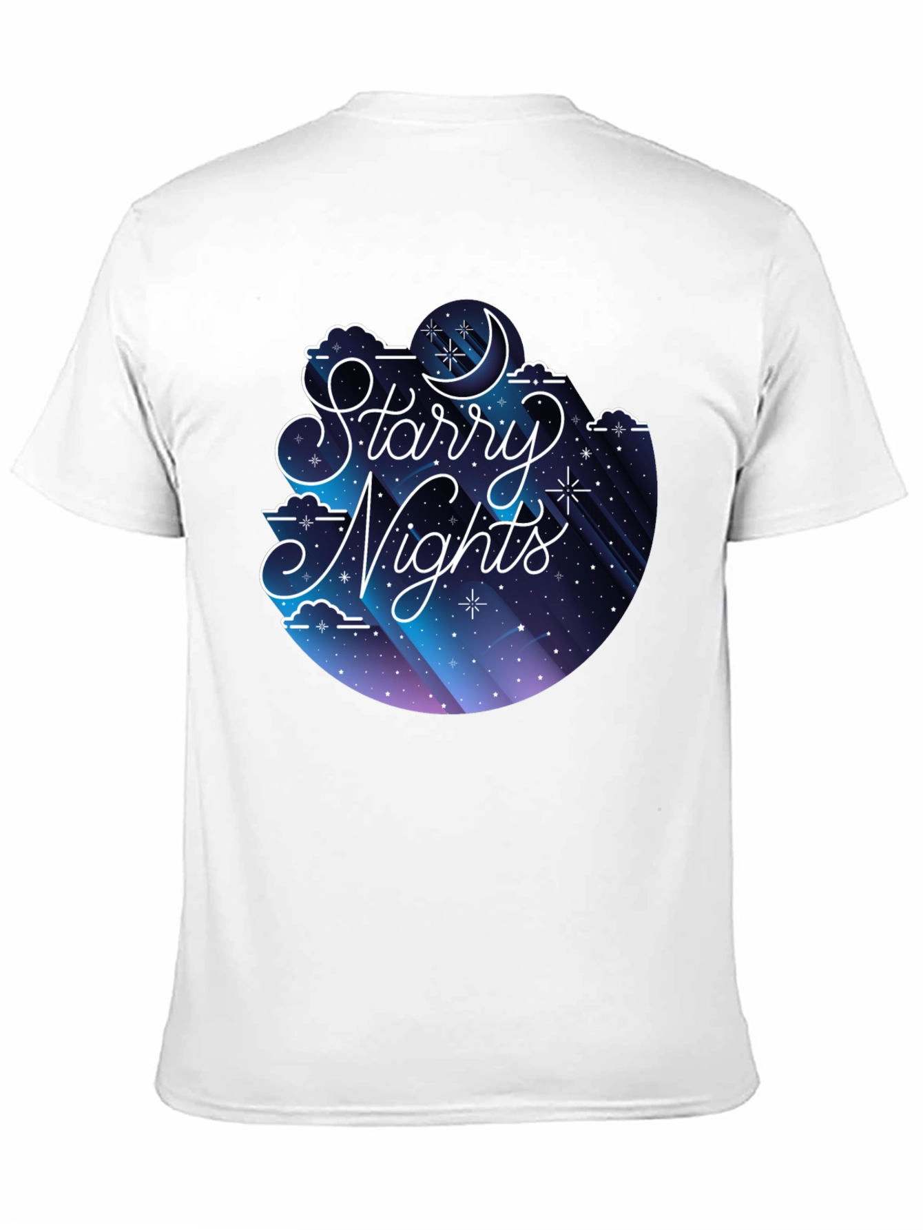 Black Starry Nights Graphic Tee - Soft Cotton Blend view 11
