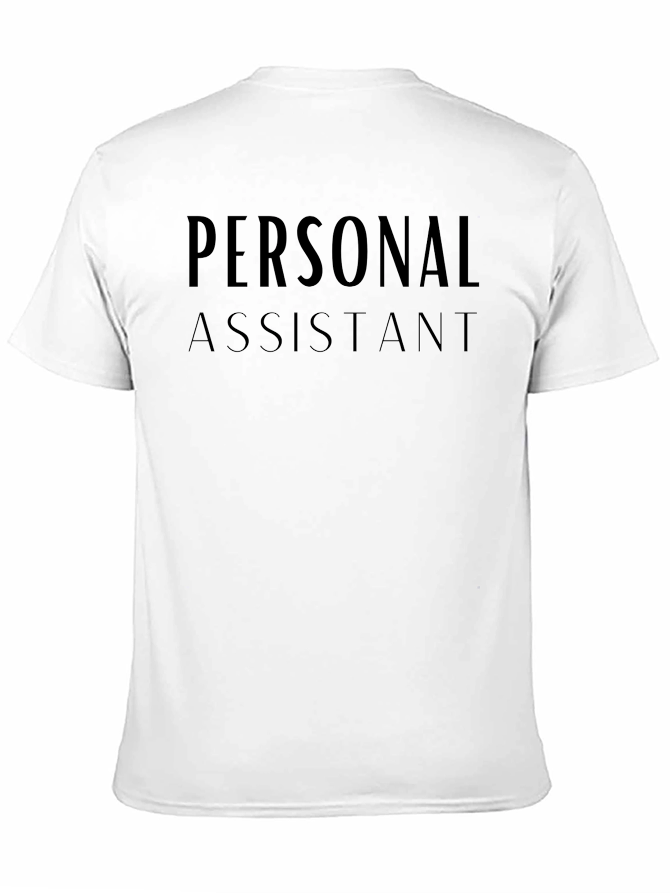 Black Personal Assistant Crew Neck T-Shirt view 11
