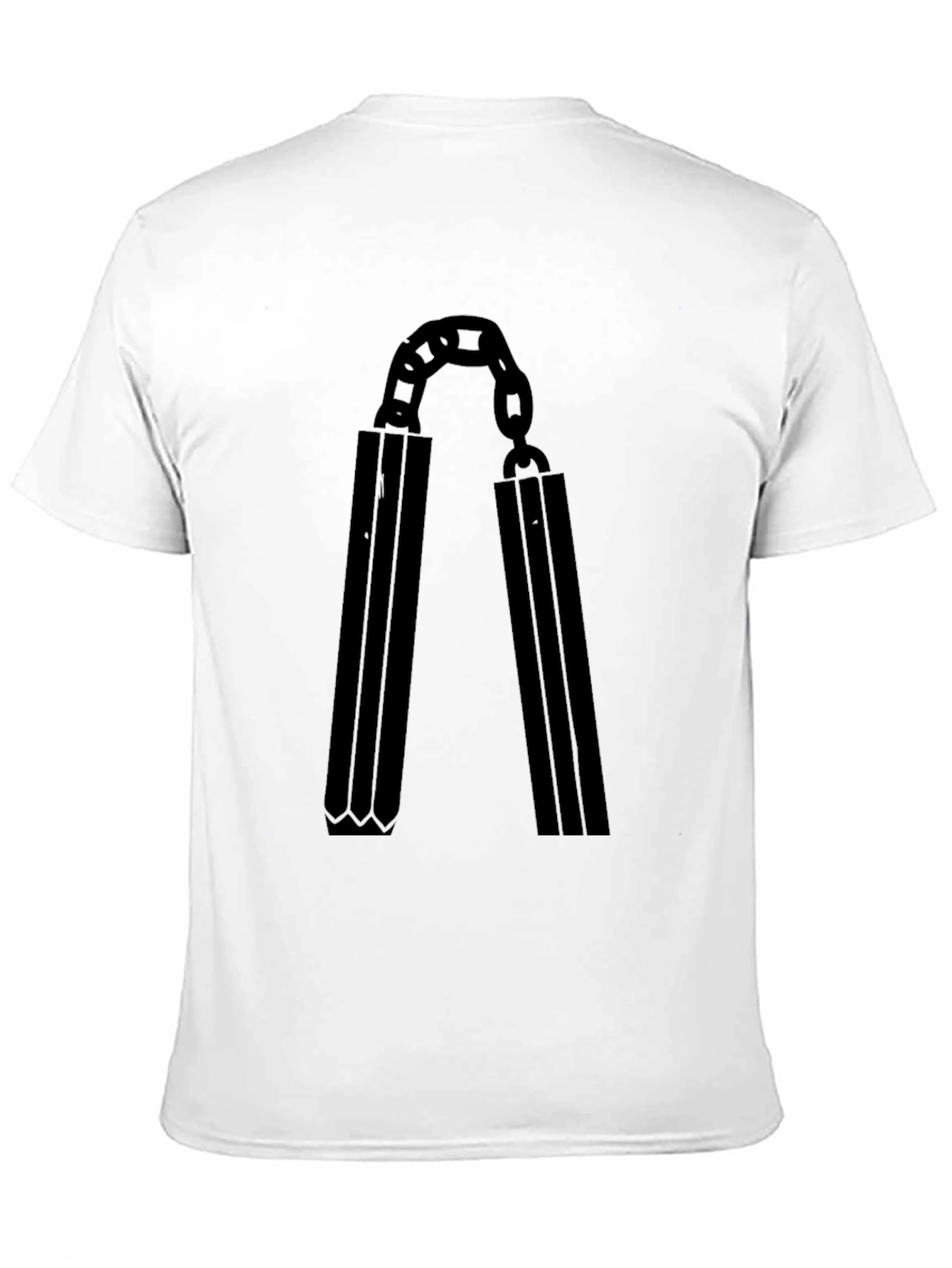 Black Nunchuck Graphic T-Shirt - Martial Arts Inspired Black Tee view 11
