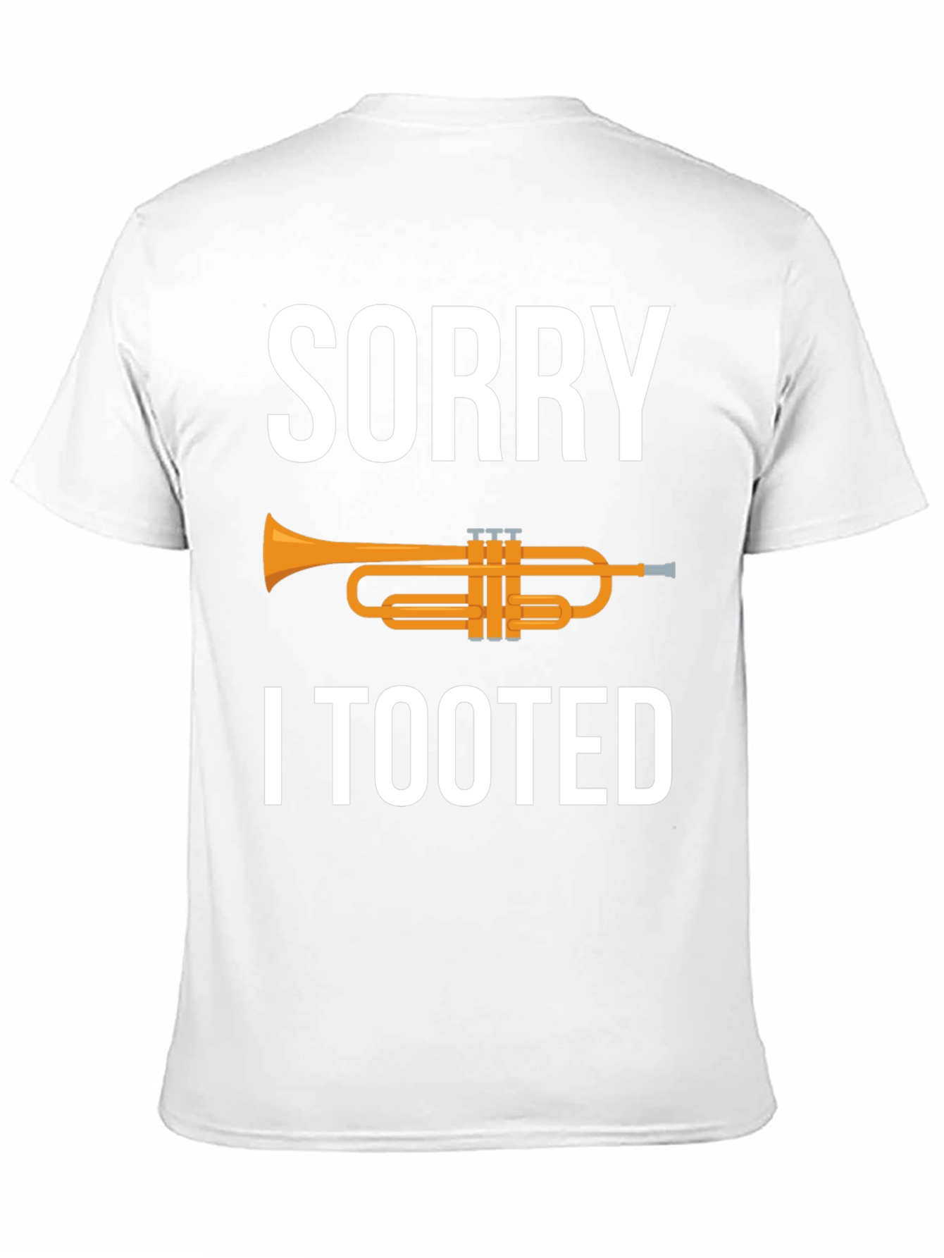 Black Sorry I Tooted Trumpet Humor Graphic Tee view 11