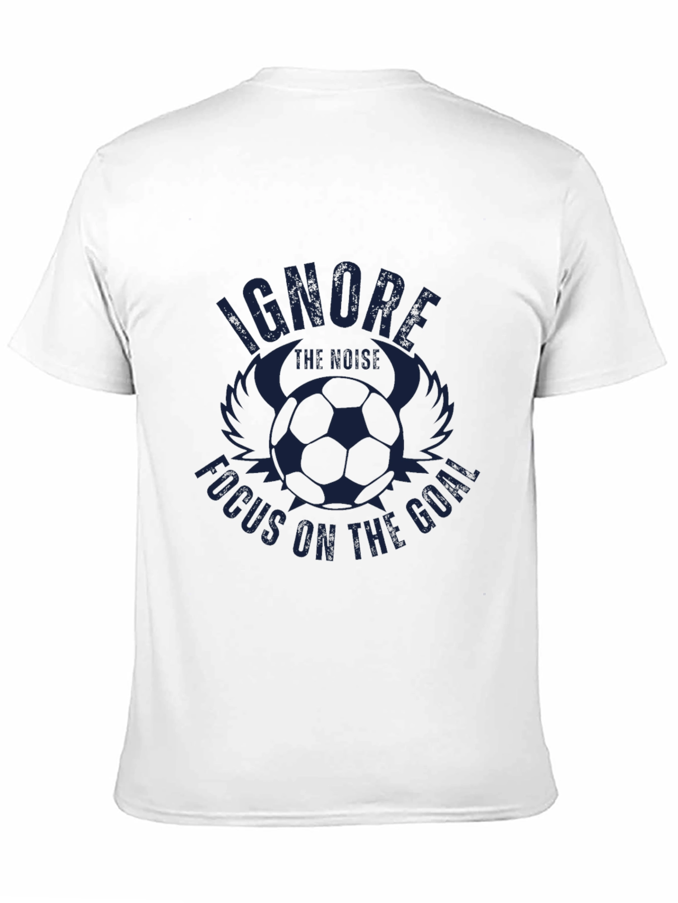 Men's Black Soccer Graphic Tee - Ignore the Noise - 11