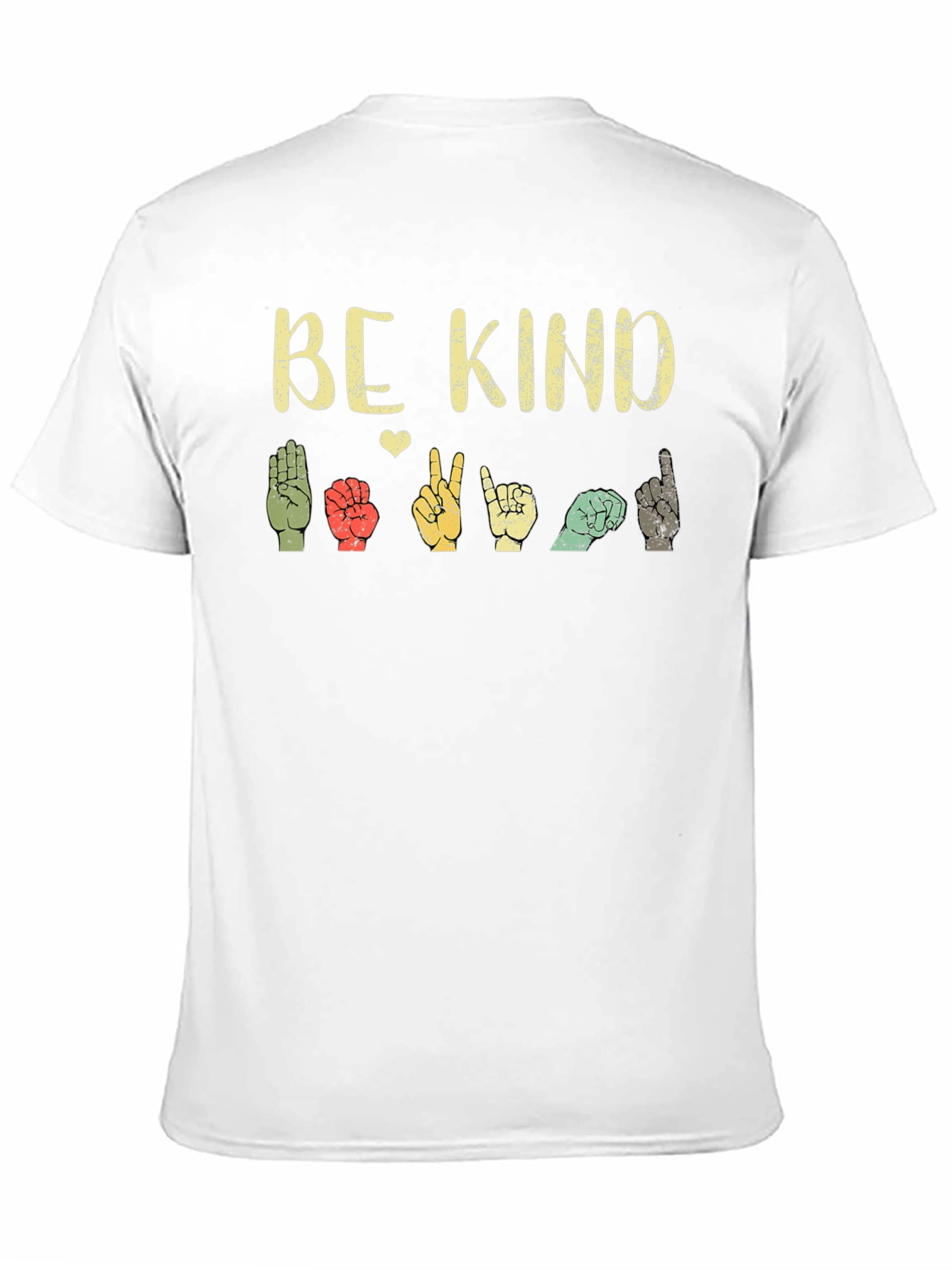 Black Be Kind Sign Language T-Shirt - Comfort Fit view 11