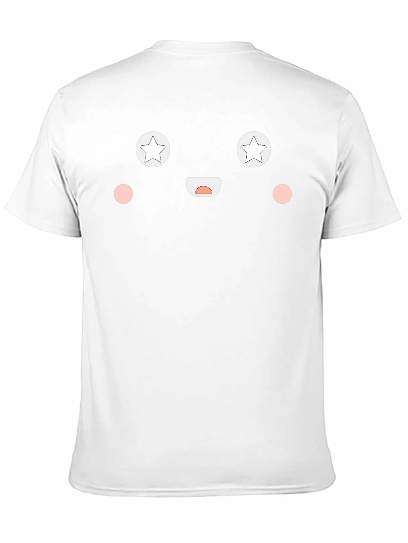 Black Fun Face Black T-Shirt - Star Eyes, Cute Smile view 11
