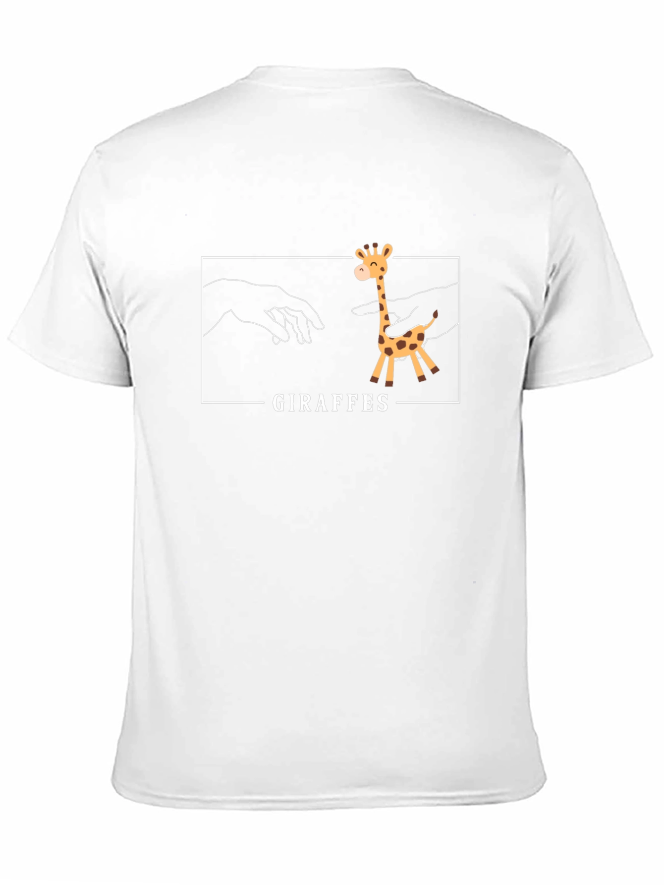 Black Giraffes Funny Graphic T-Shirt - Black view 11