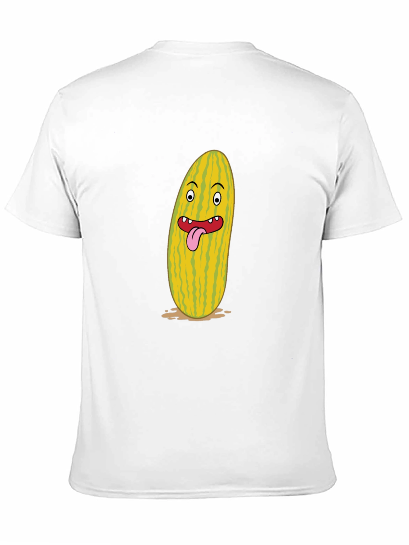 Black Funny Cartoon Pickle Graphic Black T-Shirt view 11